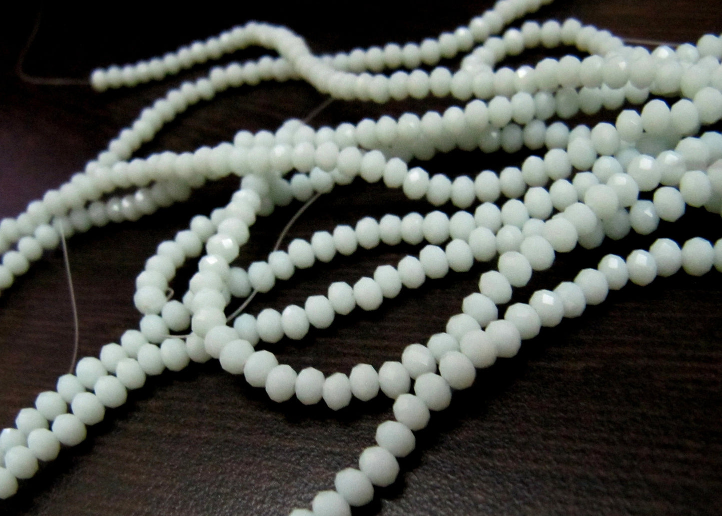 Light color  Amazonite Hydro quartz Rondelle Faceted 3-4 mm Beads Strand 16 inches long  approx. 150 Beads per Strand Wholesale Prices