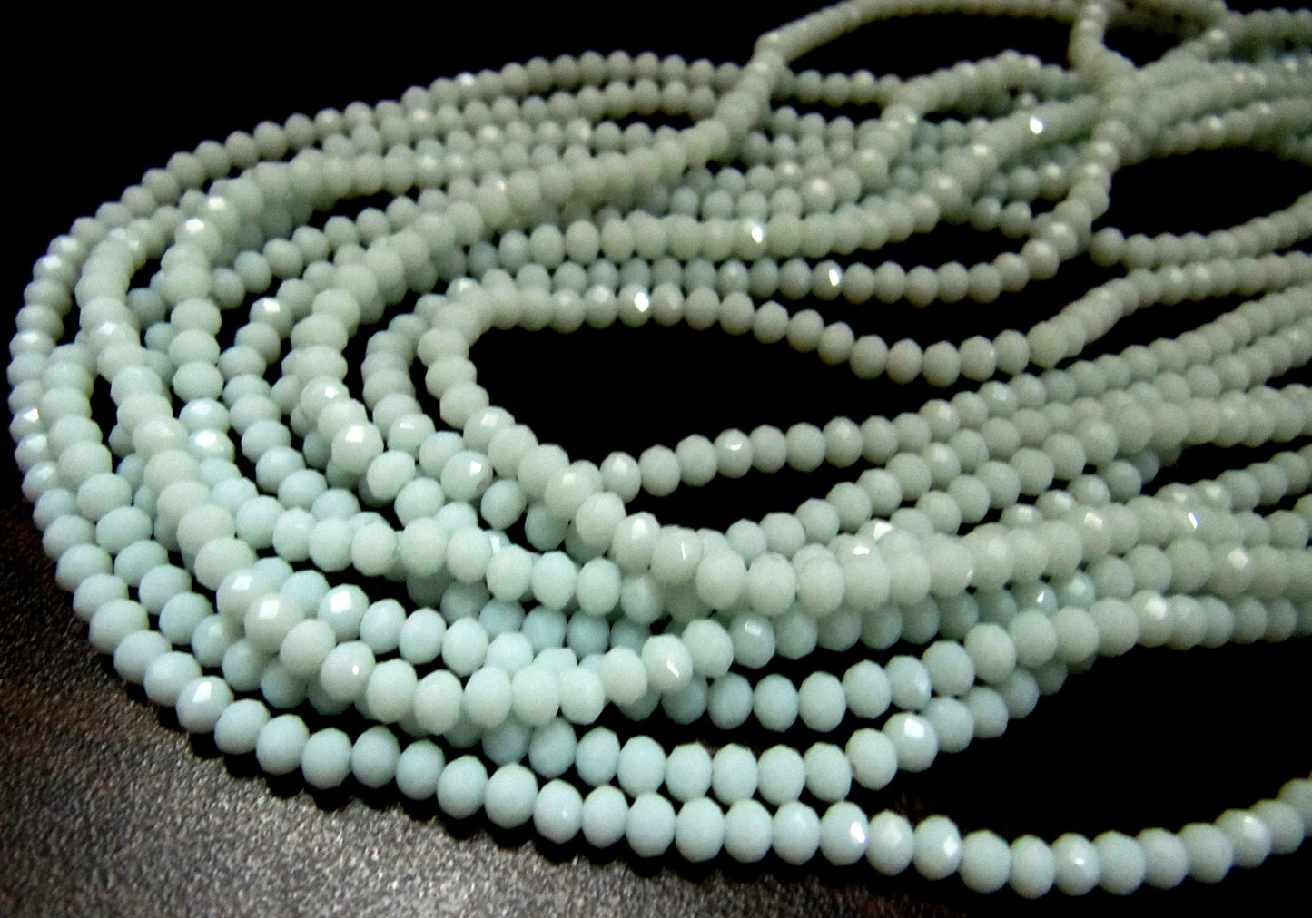 Light color  Amazonite Hydro quartz Rondelle Faceted 3-4 mm Beads Strand 16 inches long  approx. 150 Beads per Strand Wholesale Prices