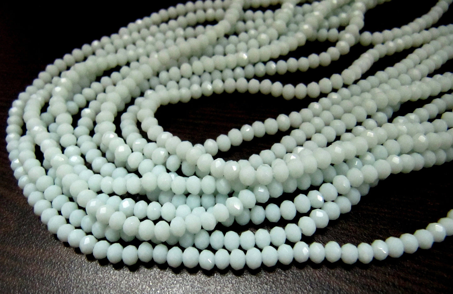 Light color  Amazonite Hydro quartz Rondelle Faceted 3-4 mm Beads Strand 16 inches long  approx. 150 Beads per Strand Wholesale Prices