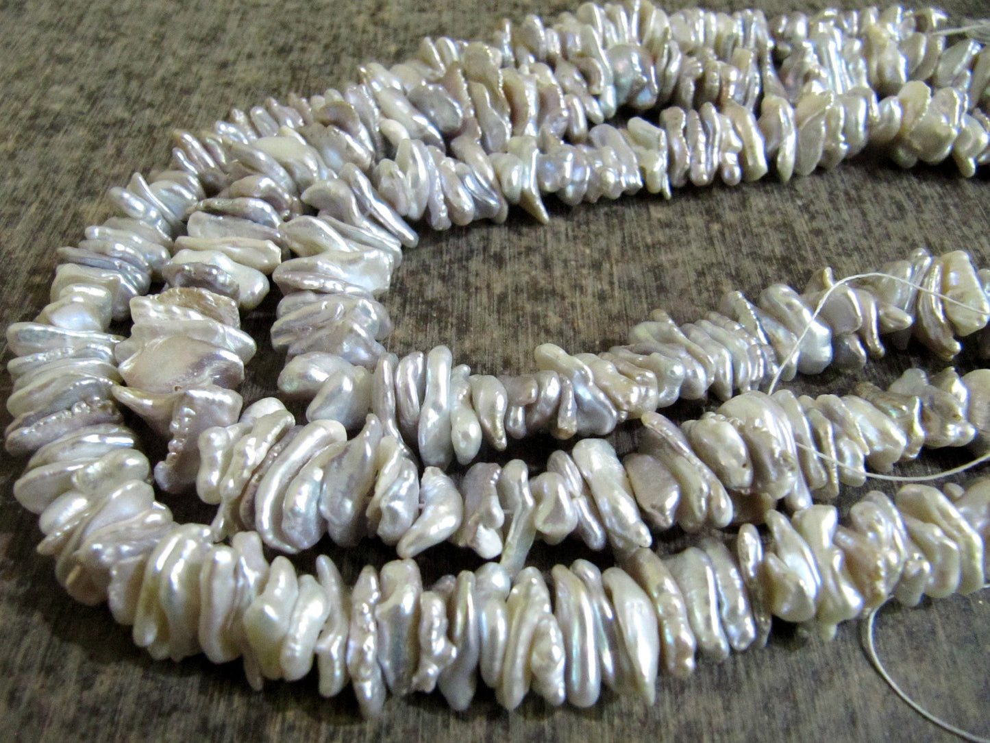 Natural Grey Pearl Freeshape Nugget Tumbled  13 to 20mm Size Beads Strand 8 inches Long Jewelry Making Gemstone Beads Wholesale Prices