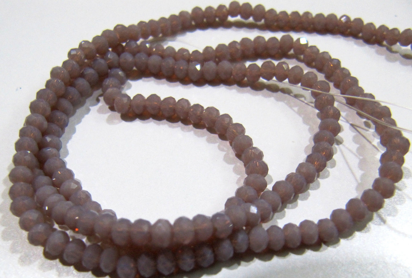 Purple Chalcedony Hydro Quartz Rondelle Micro Faceted 2.5-3mm Size Beads  Strand 16 inches long  150 Beads per Strand Wholesale Rates