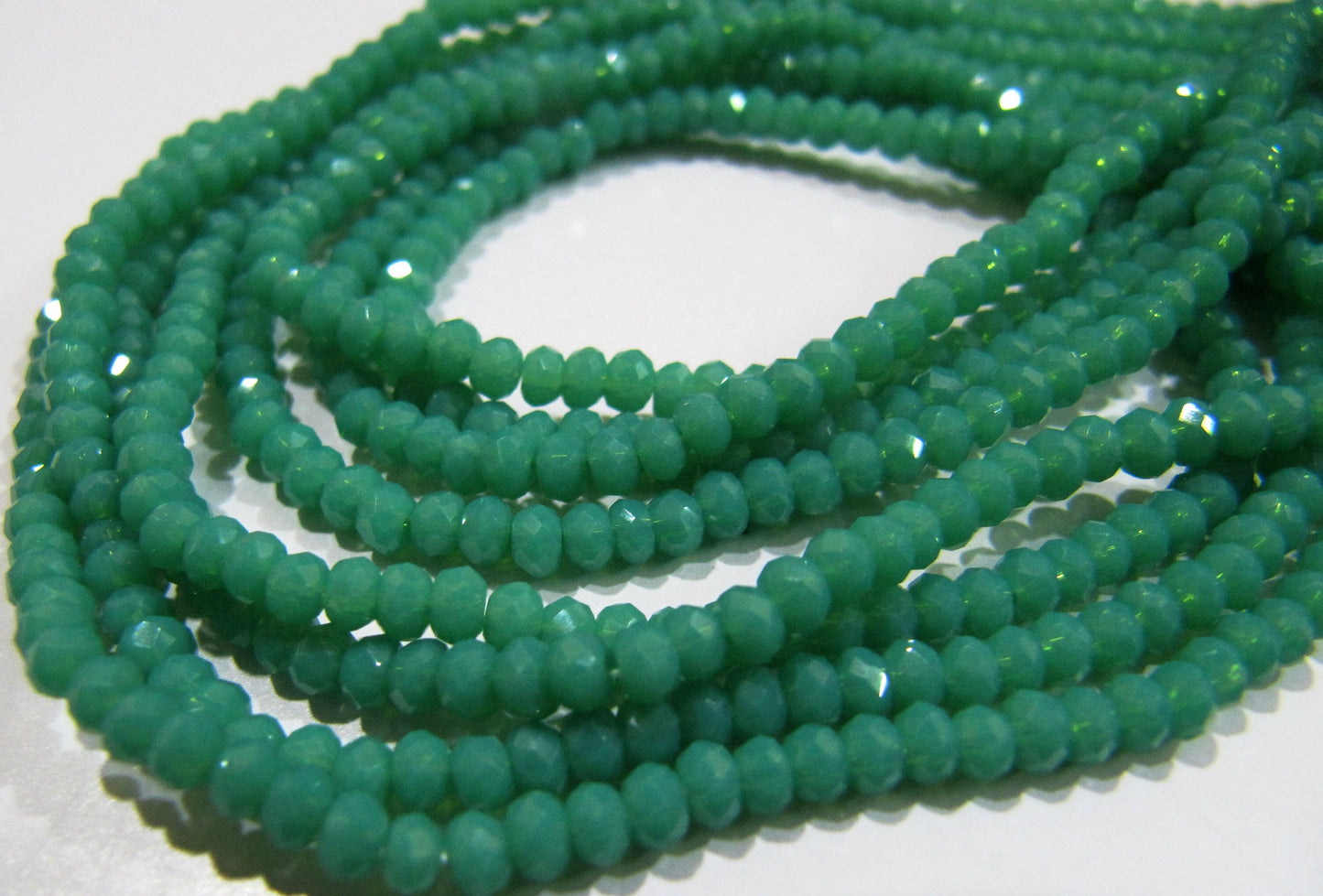 Green Amazonite Hydro quartz Rondelle Micro Faceted 3mm Beads Strand 16 inches long approx. 200 Beads per Strand Wholesale Prices