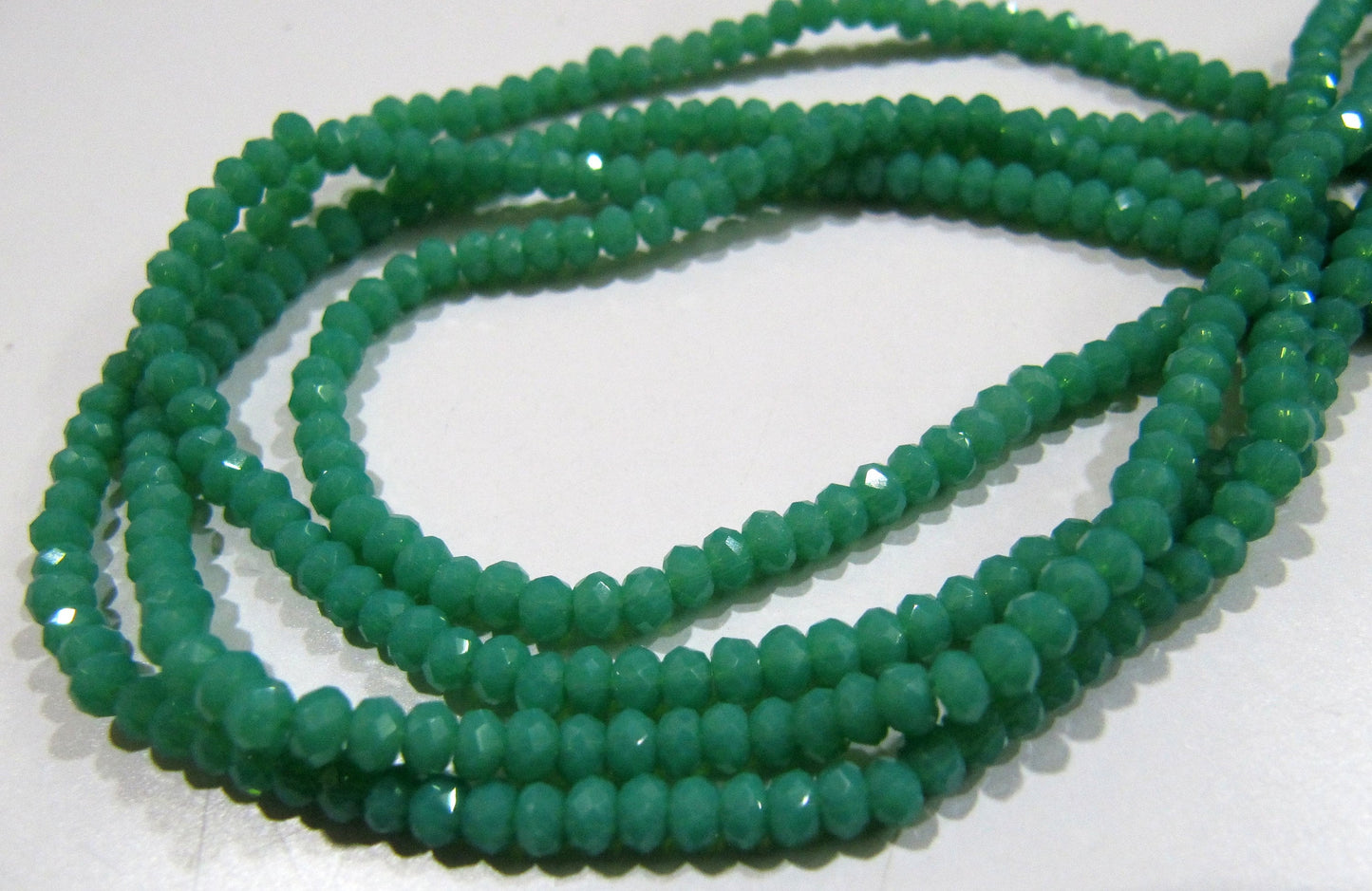 Green Amazonite Hydro quartz Rondelle Micro Faceted 3mm Beads Strand 16 inches long approx. 200 Beads per Strand Wholesale Prices