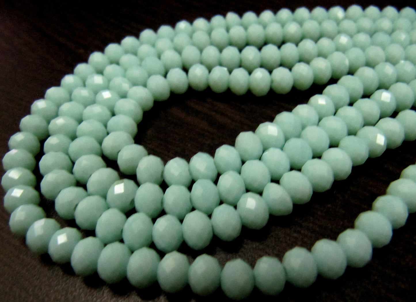 Light Amazonite Hydro quartz Rondelle Micro Faceted 6mm Beads Strand 17 inches long approx. 100 Beads per Strand Wholesale Prices