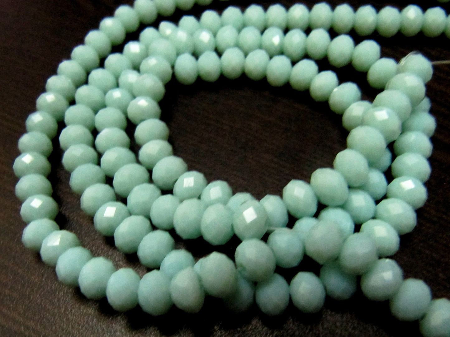 Light Amazonite Hydro quartz Rondelle Micro Faceted 6mm Beads Strand 17 inches long approx. 100 Beads per Strand Wholesale Prices