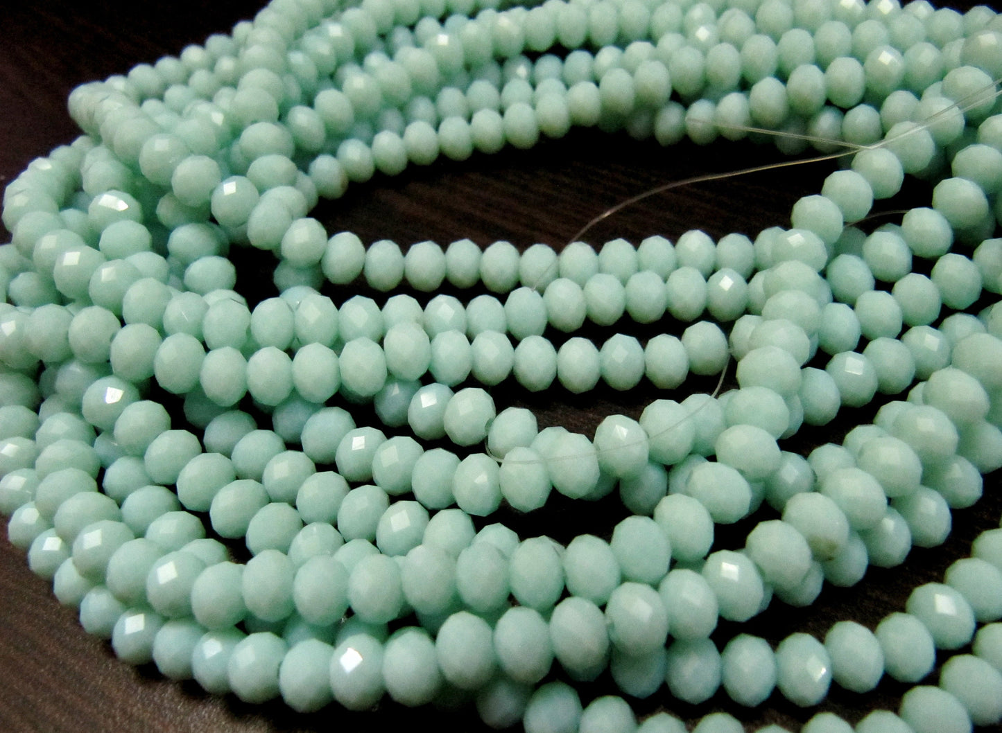 Light Amazonite Hydro quartz Rondelle Micro Faceted 6mm Beads Strand 17 inches long approx. 100 Beads per Strand Wholesale Prices