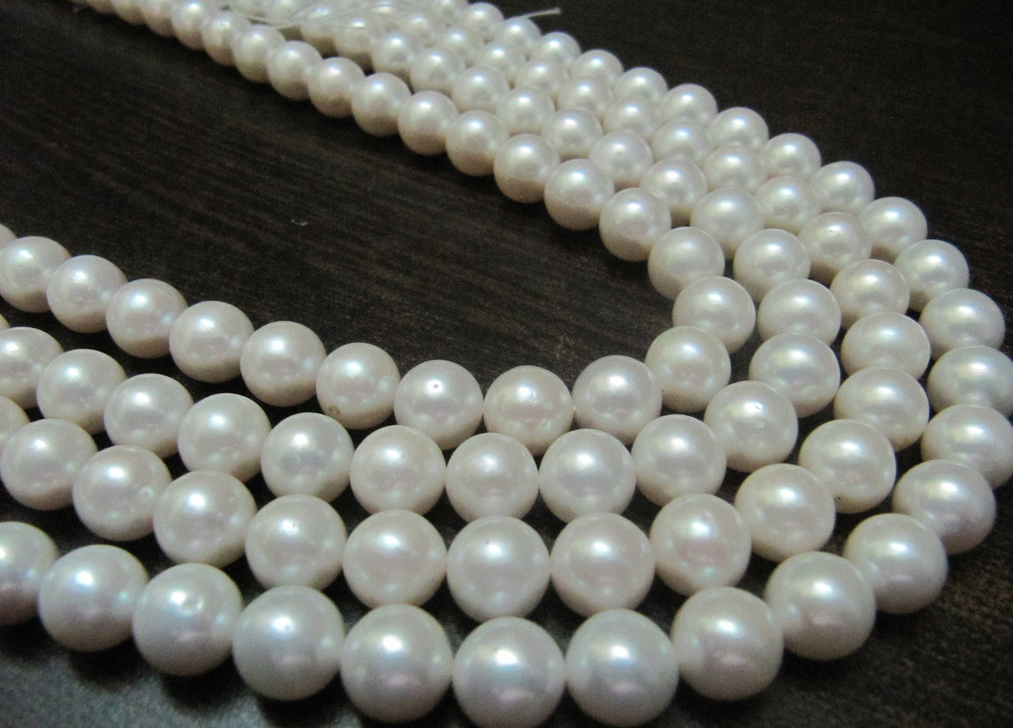 Natural White Pearl Round Ball shape 10-11mm Top Quality Beads Sold per strand 15-16 inches long Birthstone Beads Jewelry Making Gemstones