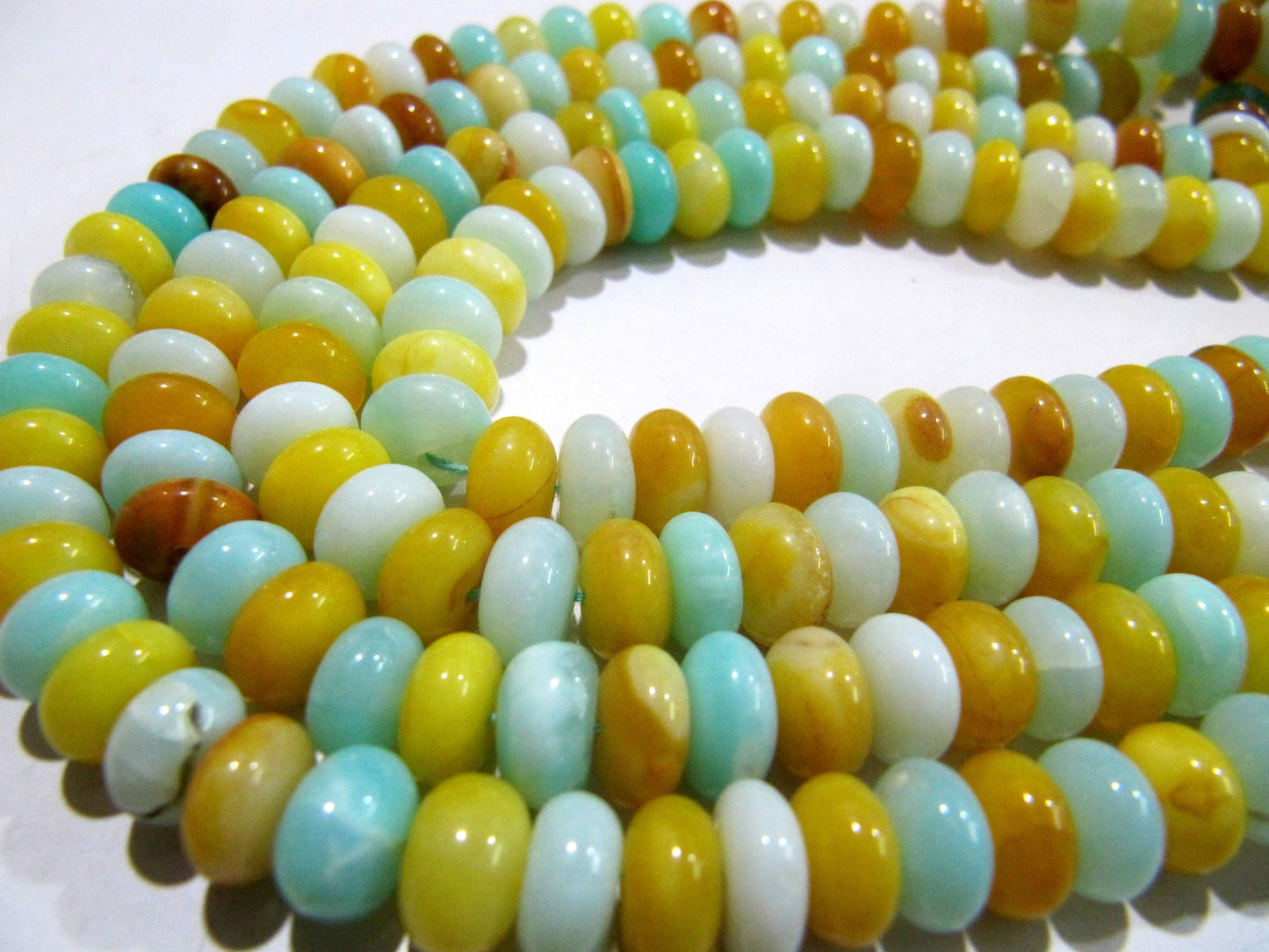 Natural Multi Color opal Rondelle Plain Smooth Beads 8 to 9mm best Quality Beads Strand 8 inches Long Jewelry making gemstone