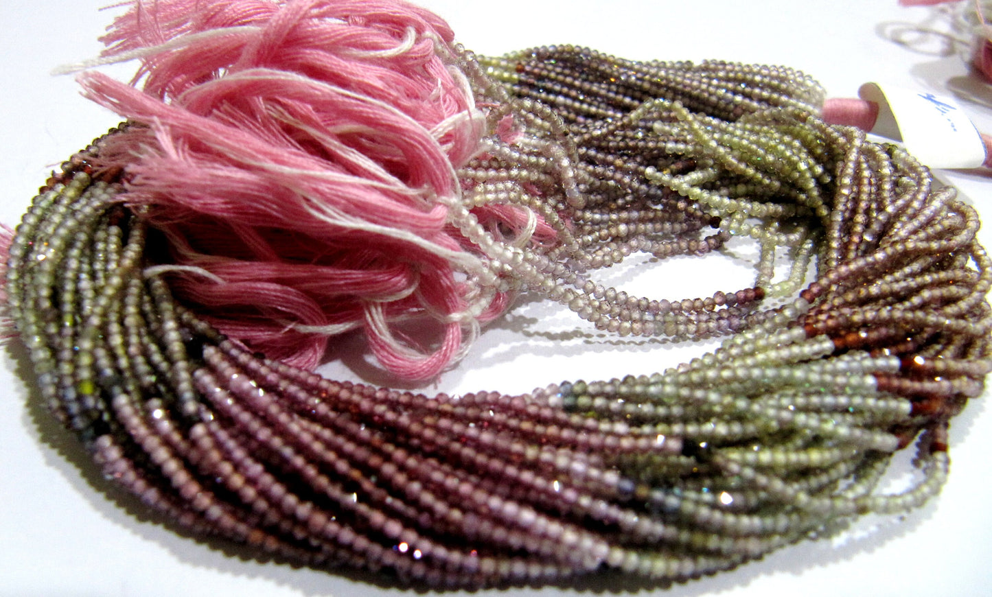 Natural Tundra Sapphire 2mm Rondelle Micro faceted Gemstone Beads Strand 13 Inches Long Best Quality Beads Sold Per Strand