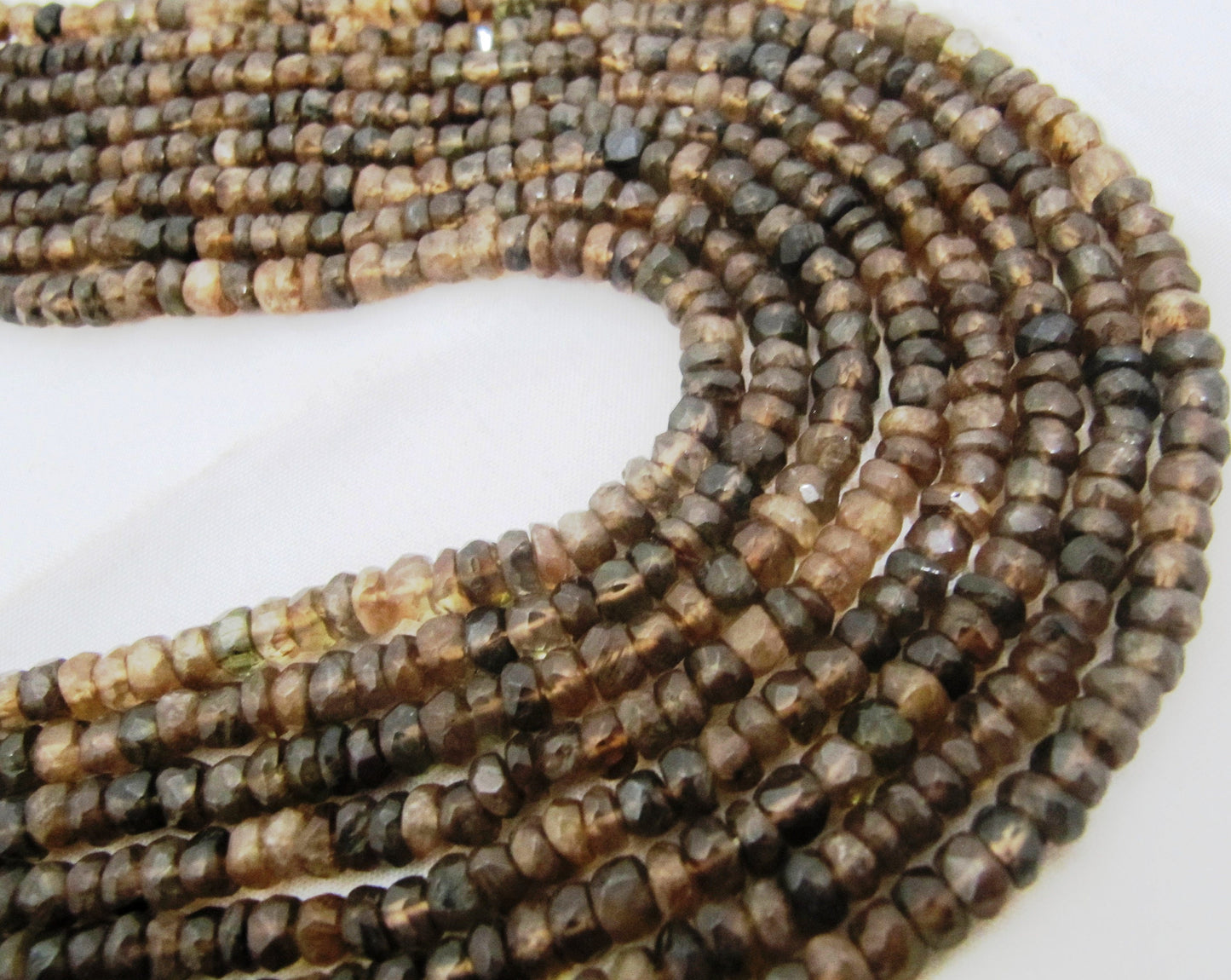 Natural Andalusite Rondelle faceted Approx 5mm Size Beads  Strand 13 inches Long Jewelry making gemstone beads Sold per Strand