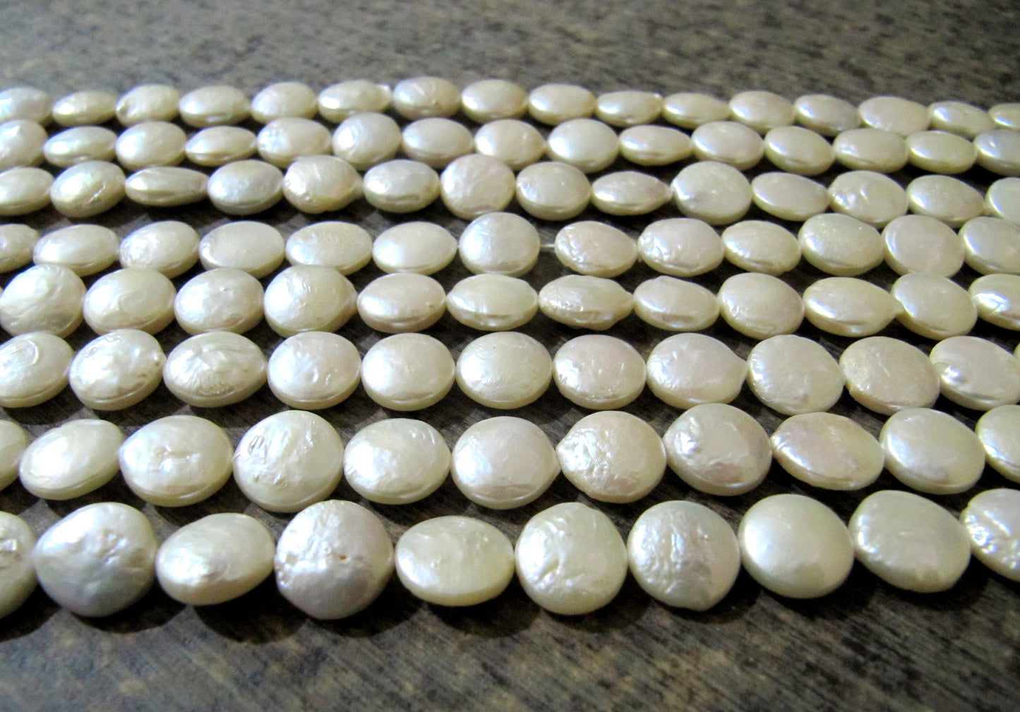 Natural Pearl Coin Shape 11-12mm Size Beads Strand 16 inches Long Jewelry Making Untreated Pearl Beads sold per strand 15 inch