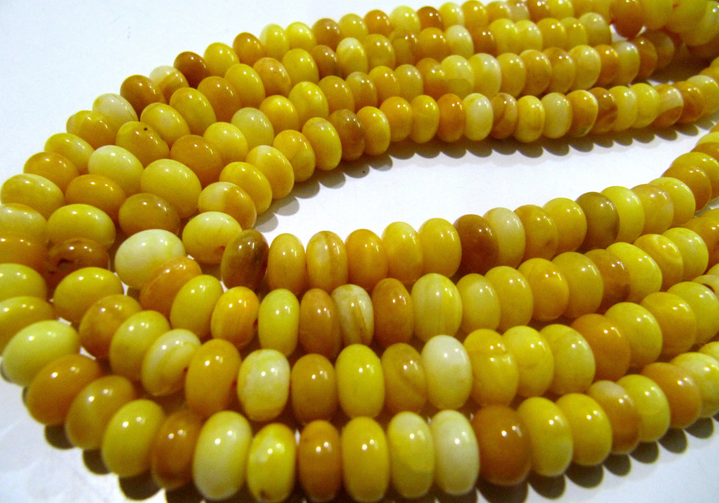 Natural Yellow opal Rondelle Plain Smooth Beads 7 to 8mm best Quality Beads Strand 8 inches Long Jewelry making gemstone Wholesale Prices