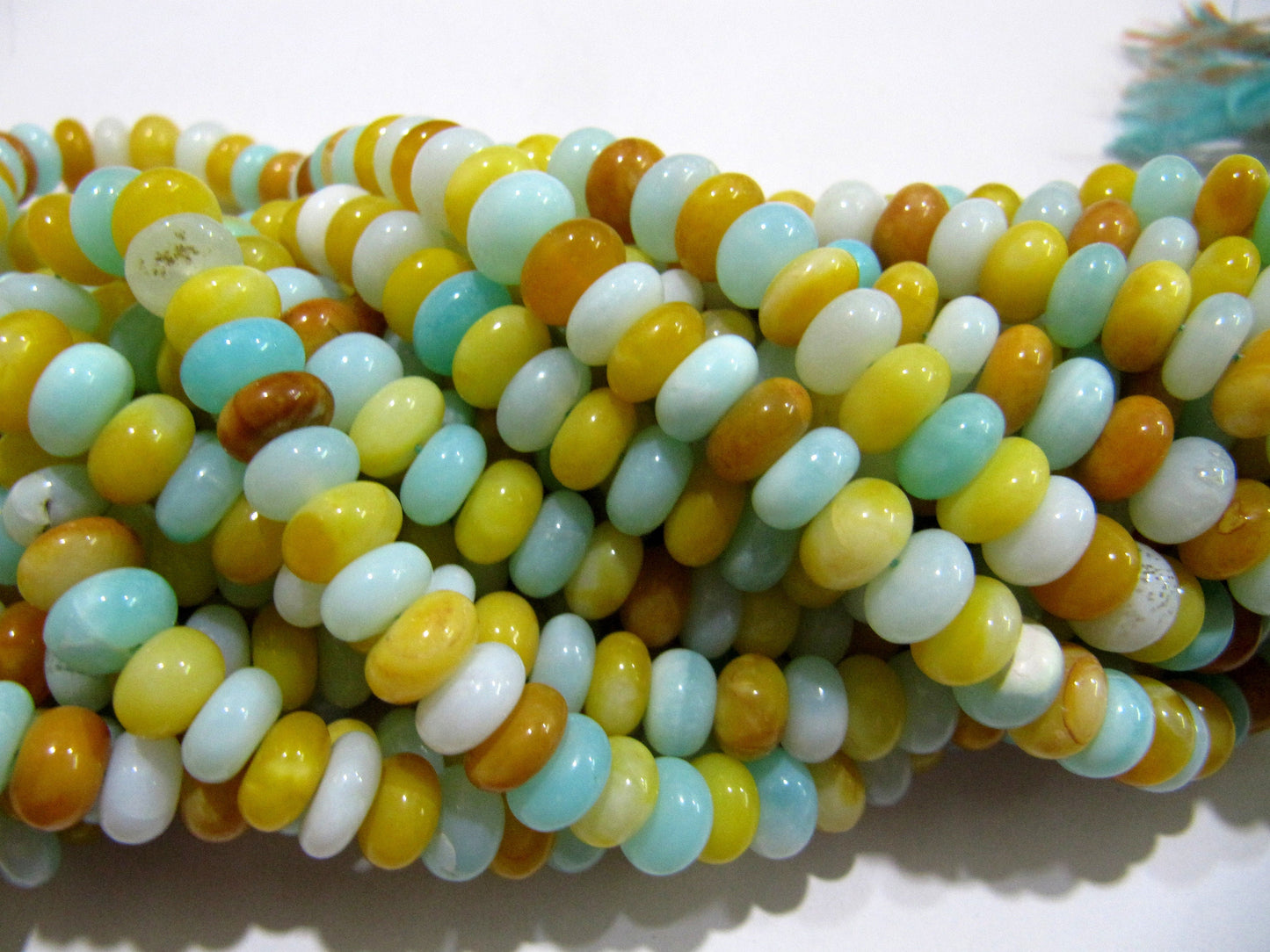 Natural Multi Color opal Rondelle Plain Smooth Beads 8 to 9mm best Quality Beads Strand 8 inches Long Jewelry making gemstone