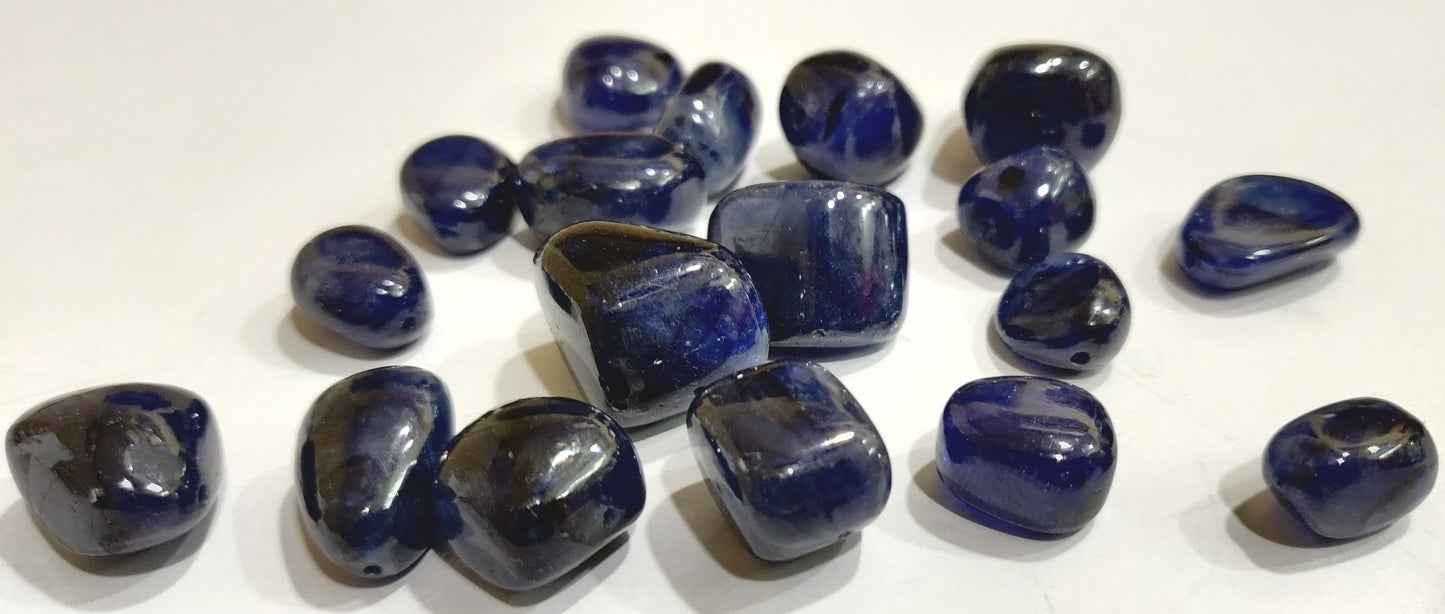 Pack of 2 Loose Natural Blue Sapphire  10mm to 15mm Nugget Tumbled Shape Drilled Beads Precious Stone Beads  Wholesale Prices