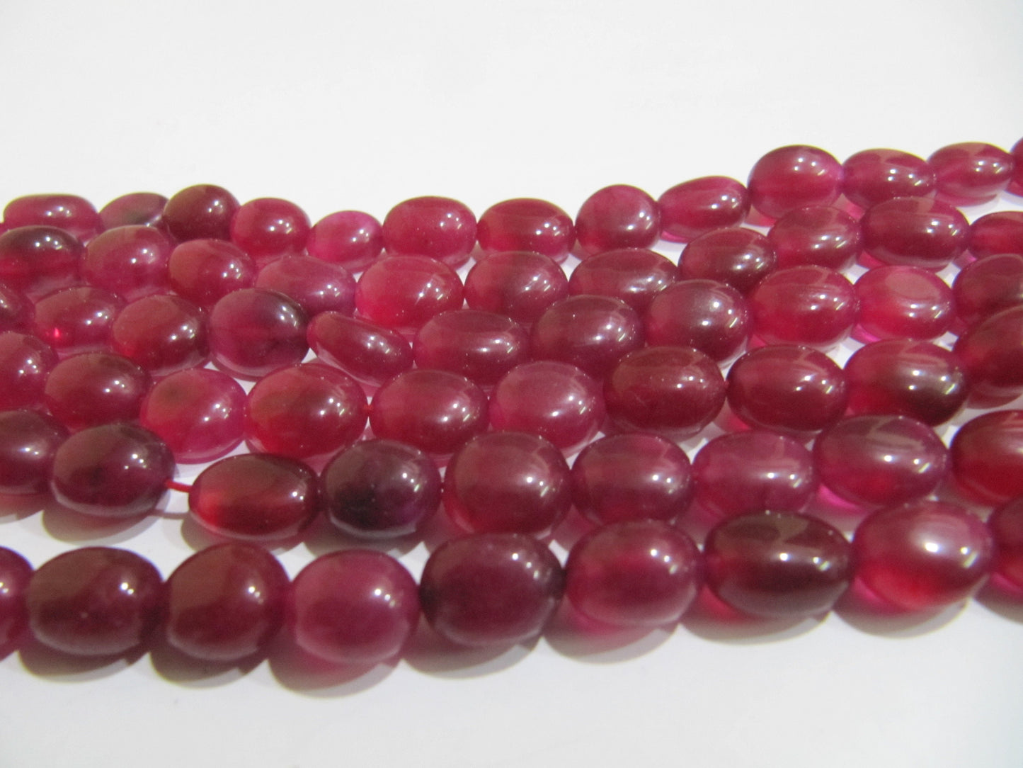 Dyed Ruby Quartz Plain Smooth Nugget Tumbled Shape 10 to 15 mm Size Beads Strand 15 inches long Gemstone Beads