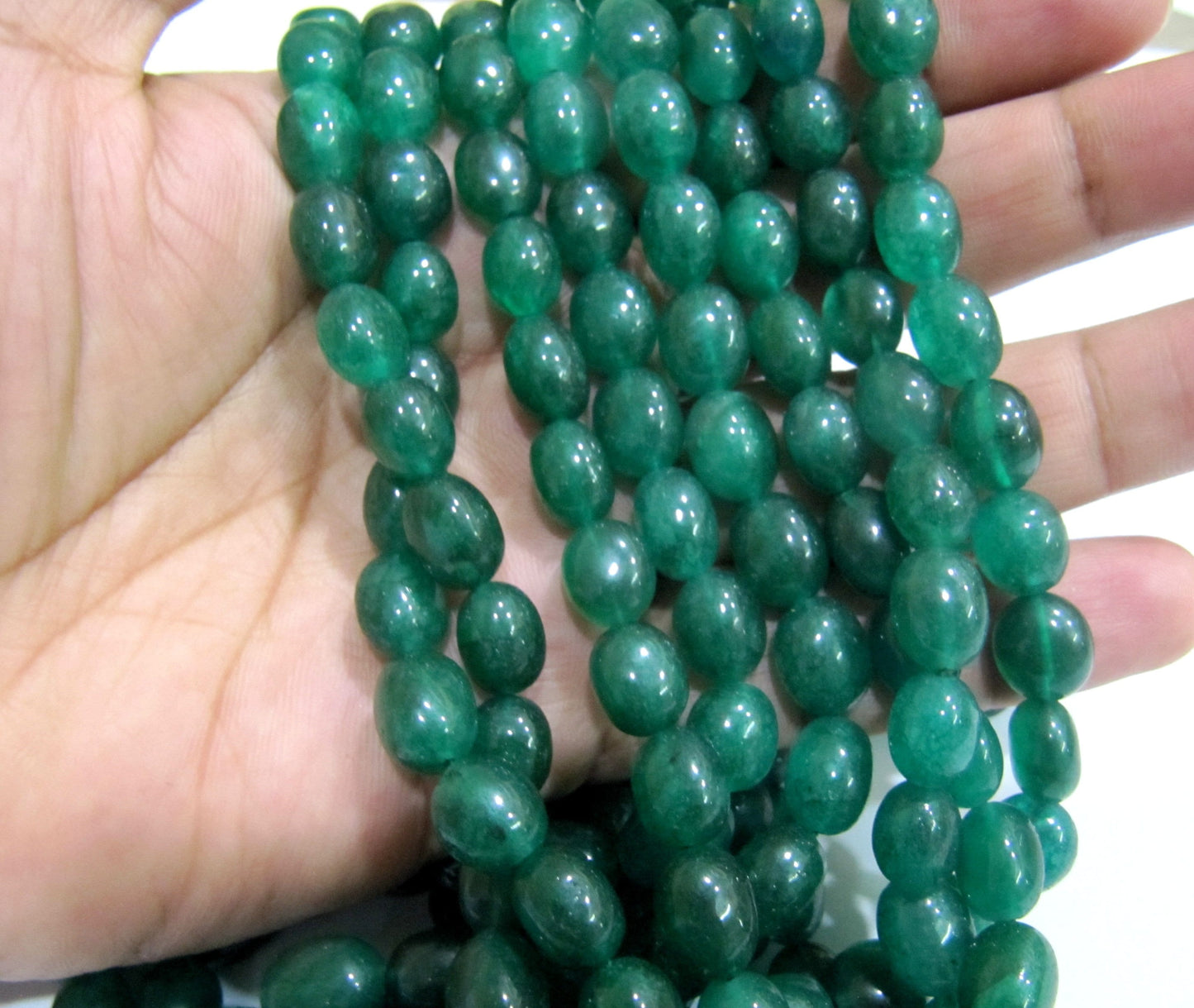 Dyed Emerald Quartz Plain Smooth Nugget Tumbled Shape 10 to 15 mm Size Beads Strand 15 inches long Gemstone Beads