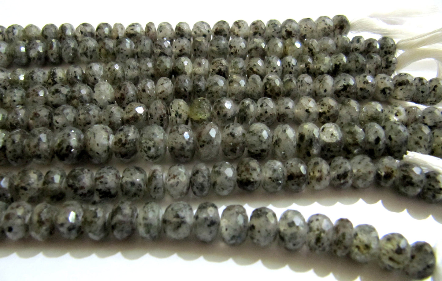Natural Black Rutile Dot Quartz Rondelle Faceted top quality 7 to 10mm beads Strand 10 inches long Jewelry making Gemstone Beads wholesale