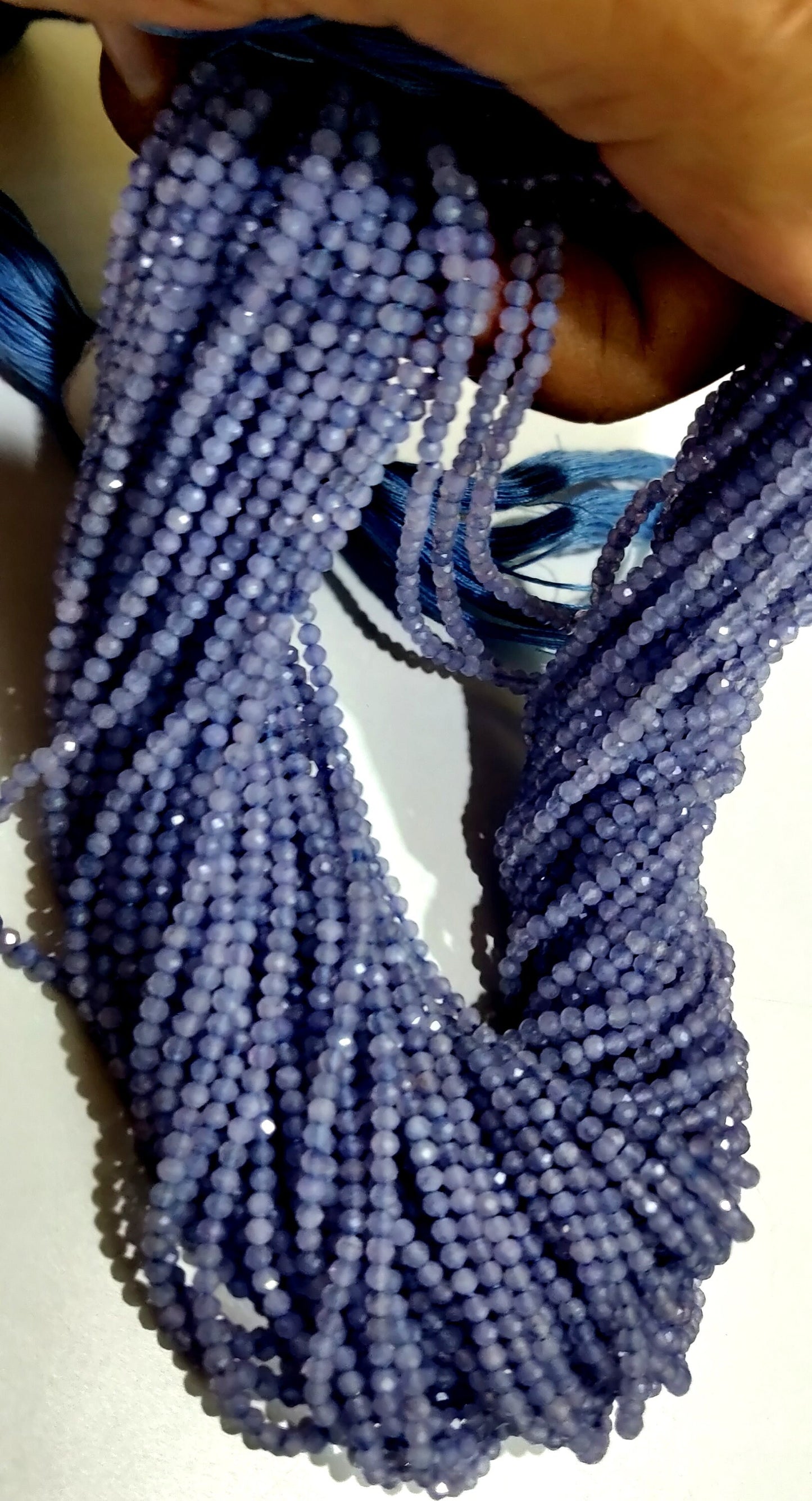 Natural Tanzanite 2.5mm Rondelle Micro faceted Gemstone Beads Strand 13 Inches Long Best Quality Beads Sold Per Strand