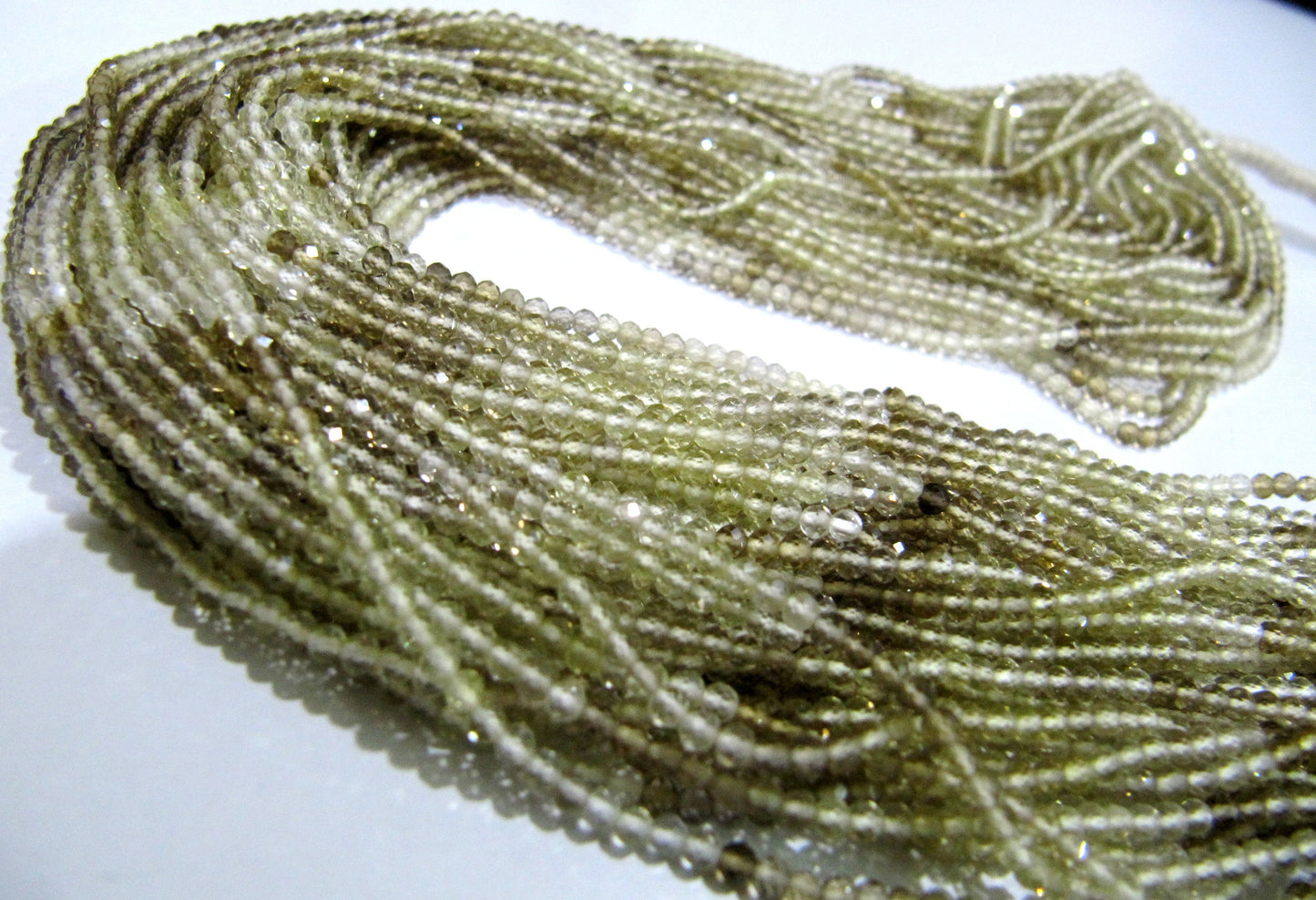Natural Bio Lemon Quartz 2.5mm Rondelle Micro faceted Gemstone Beads Strand 13 Inches Long Best Quality Beads Sold Per Strand