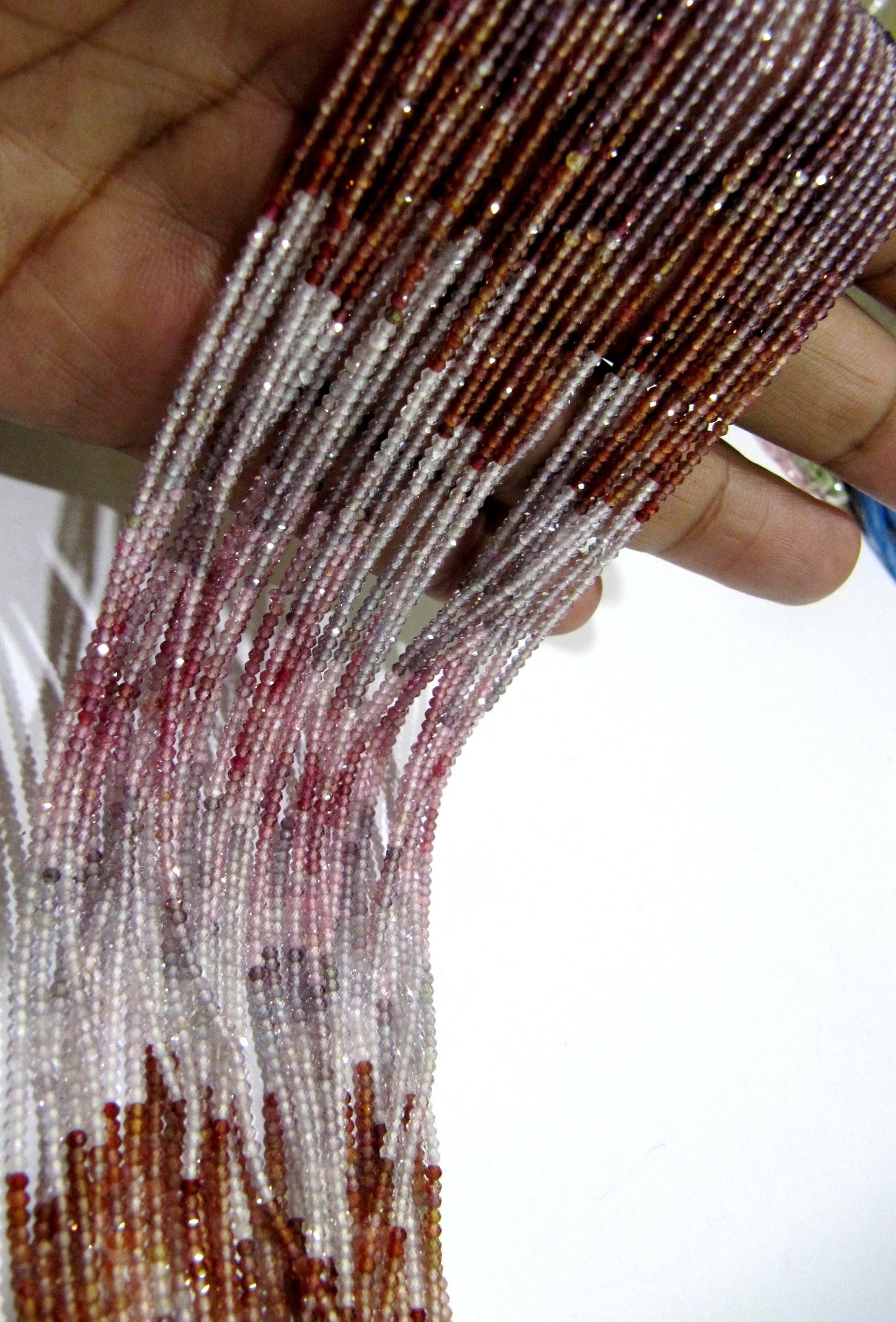 Natural Multi spinel 2mm Rondelle Micro faceted Gemstone Beads Strand 13 Inches Long Best Quality Beads Sold Per Strand