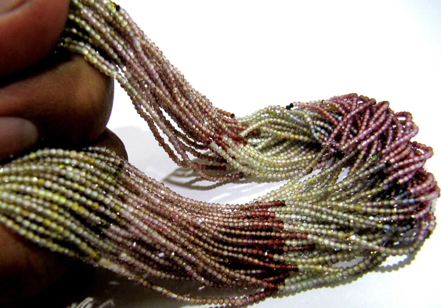 Natural Tundra Sapphire 2mm Rondelle Micro faceted Gemstone Beads Strand 13 Inches Long Best Quality Beads Sold Per Strand