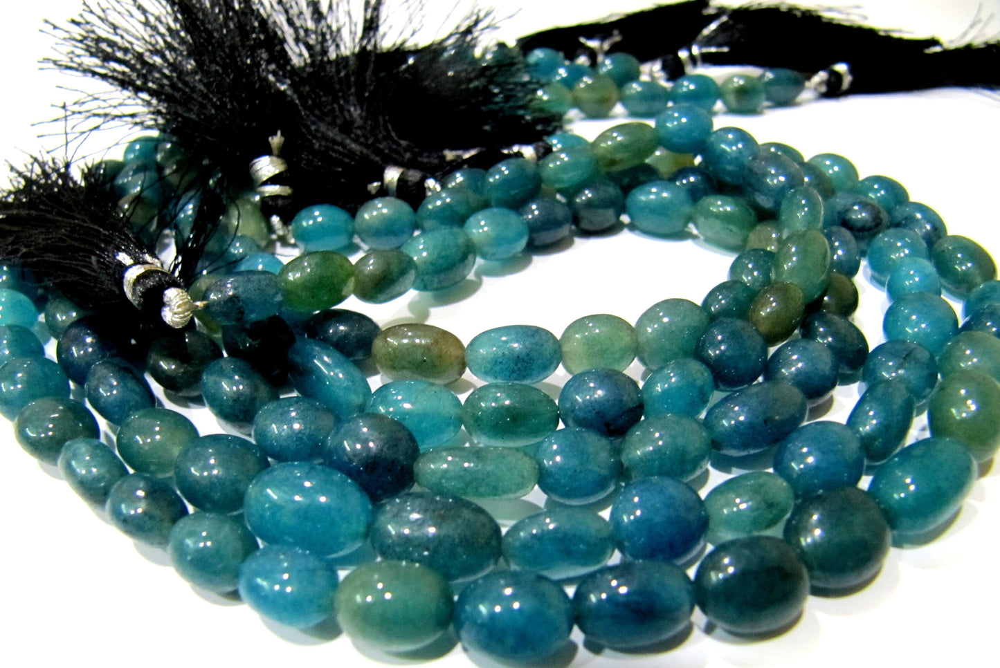 Dyed Blue Sapphire quartz Oval Plain Smooth 7x9mm to 8x10mm Size Beads Strand 13 inches long Jewelry making Beads Wholesale Prices