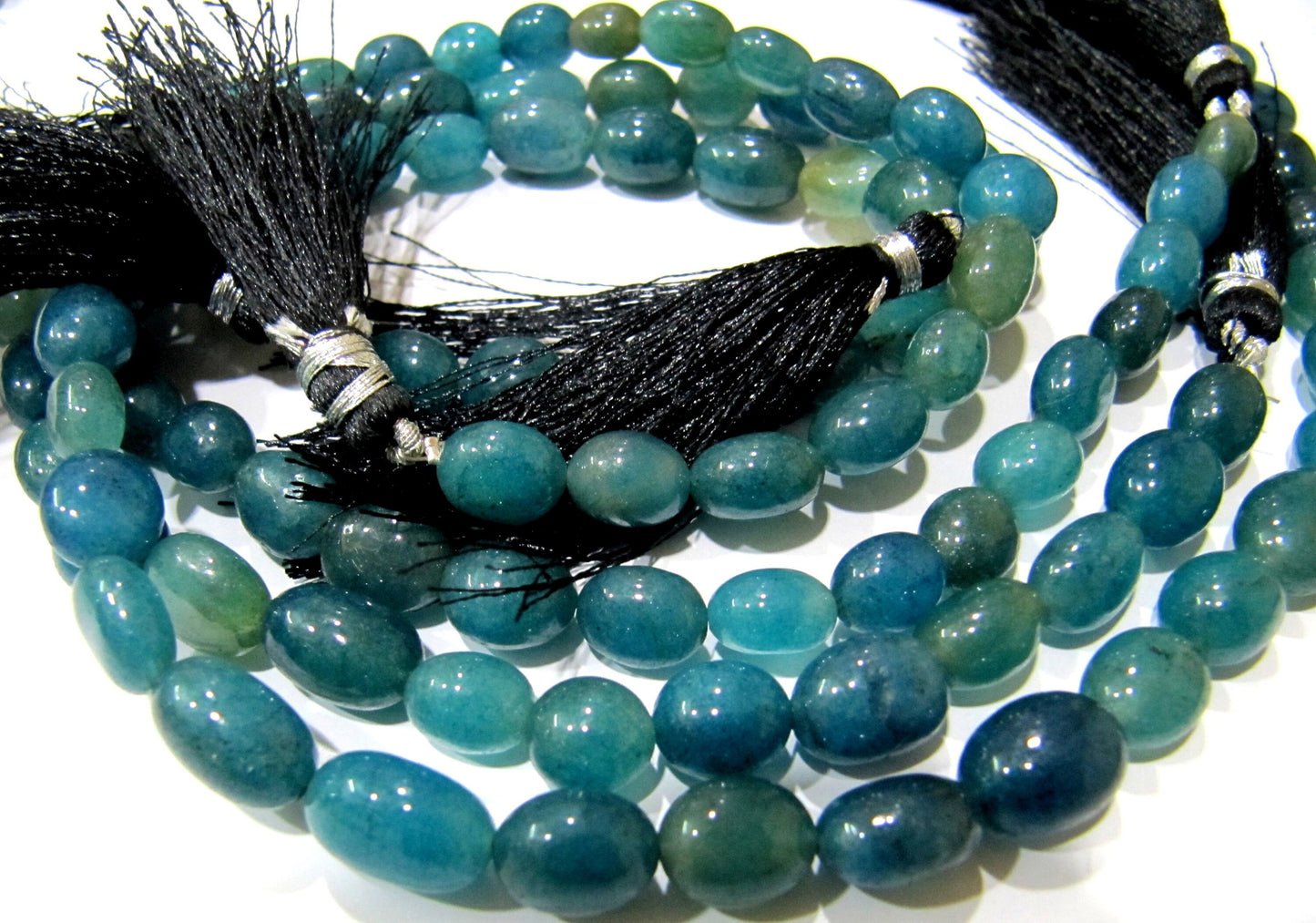 Dyed Blue Sapphire quartz Oval Plain Smooth 7x9mm to 8x10mm Size Beads Strand 13 inches long Jewelry making Beads Wholesale Prices