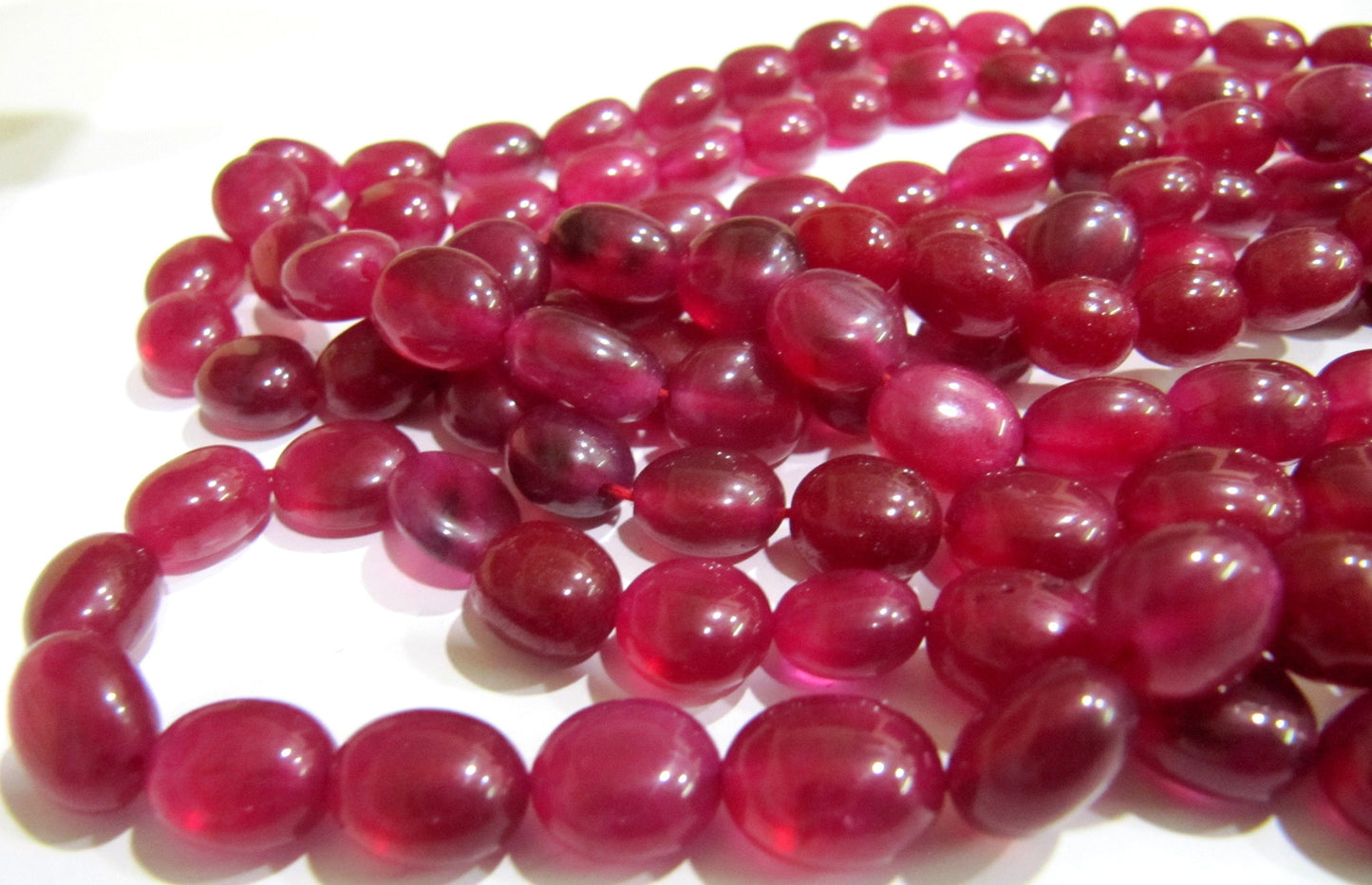 Dyed Ruby Quartz Plain Smooth Nugget Tumbled Shape 10 to 15 mm Size Beads Strand 15 inches long Gemstone Beads