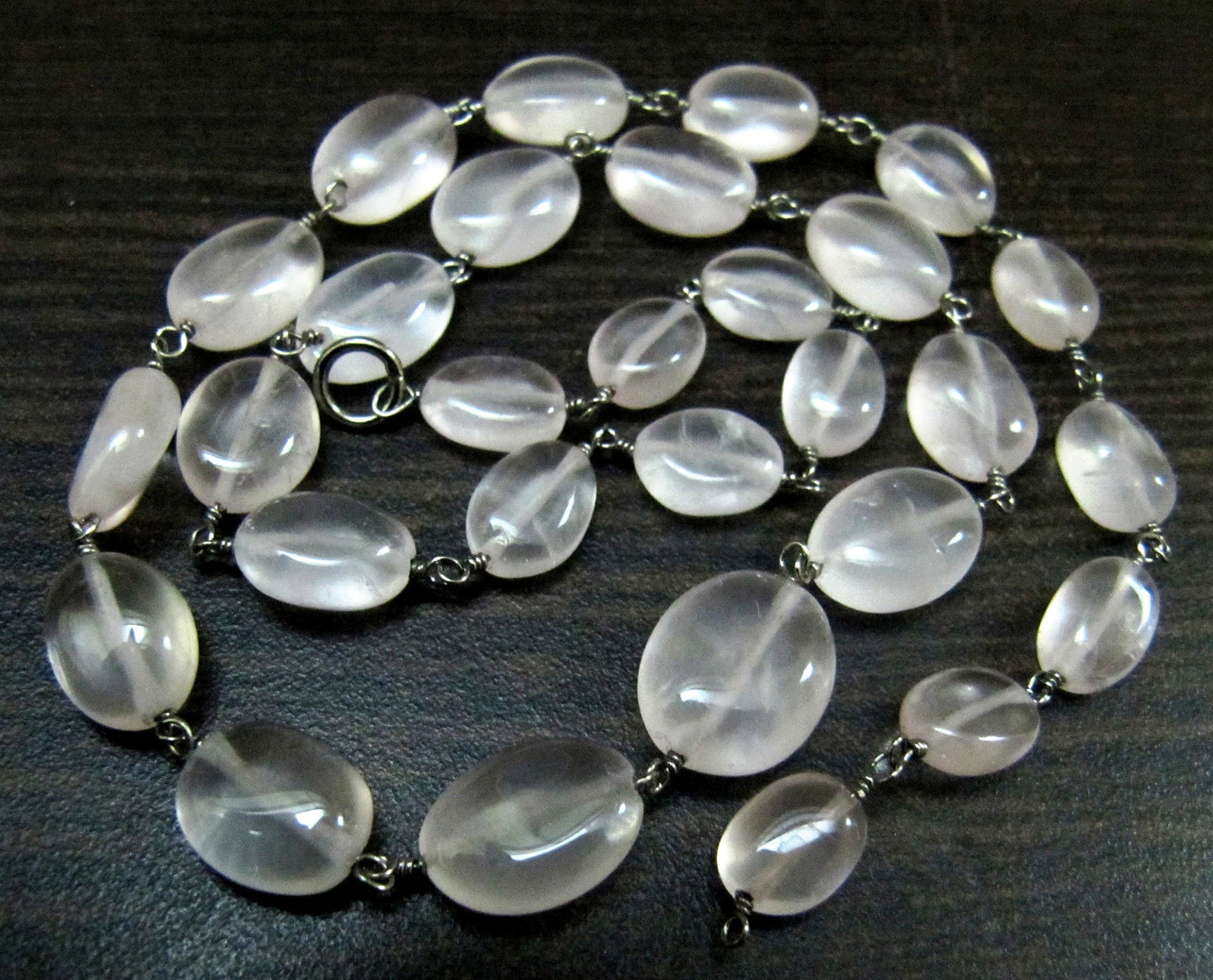 1 Foot-Natural Rose Quartz Plain Smooth Oval Shape 6x8mm to 8x10mm size Beaded Gemstone Chain Wholesale Prices Choose the Plating color