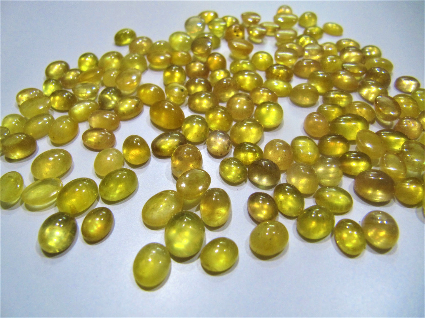 Certified  Natural Yellow Sapphire Oval Cabochon Gemstones for Ring or other jewellery Choose the size  Genuine September Birthstone
