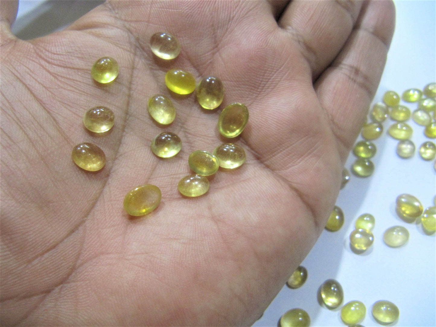 Certified  Natural Yellow Sapphire Oval Cabochon Gemstones for Ring or other jewellery Choose the size  Genuine September Birthstone