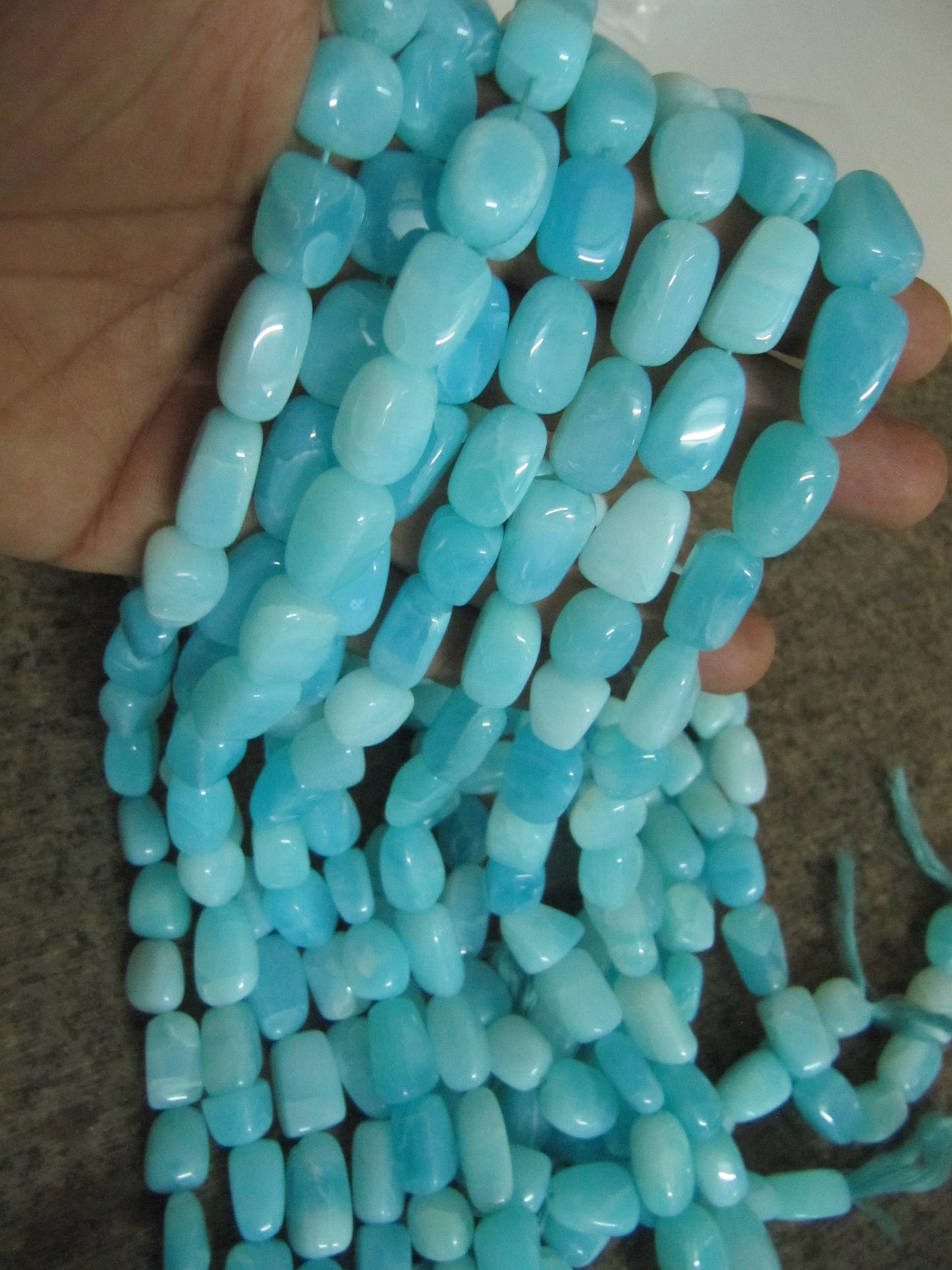 Natural Peruvian Opal Plain Smooth Nugget Tumbled Beads 10 to 20mm Strand 8 Inches Long Jewelry Making Beads Sold Per Strand Wholesale Price