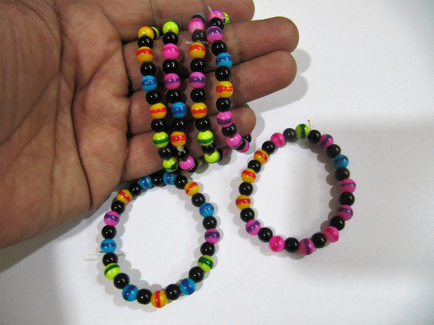 Multi Color 6mm Round beaded Kids Bracelet Stretch Bracelet Unisex Bracelet Crystal Bracelet Healing Crystals and Stones