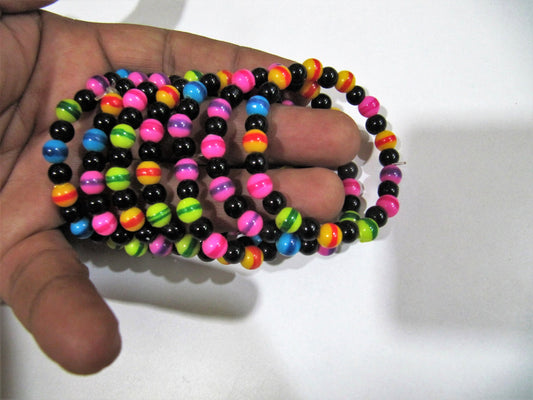 Multi Color 6mm Round beaded Kids Bracelet Stretch Bracelet Unisex Bracelet Crystal Bracelet Healing Crystals and Stones