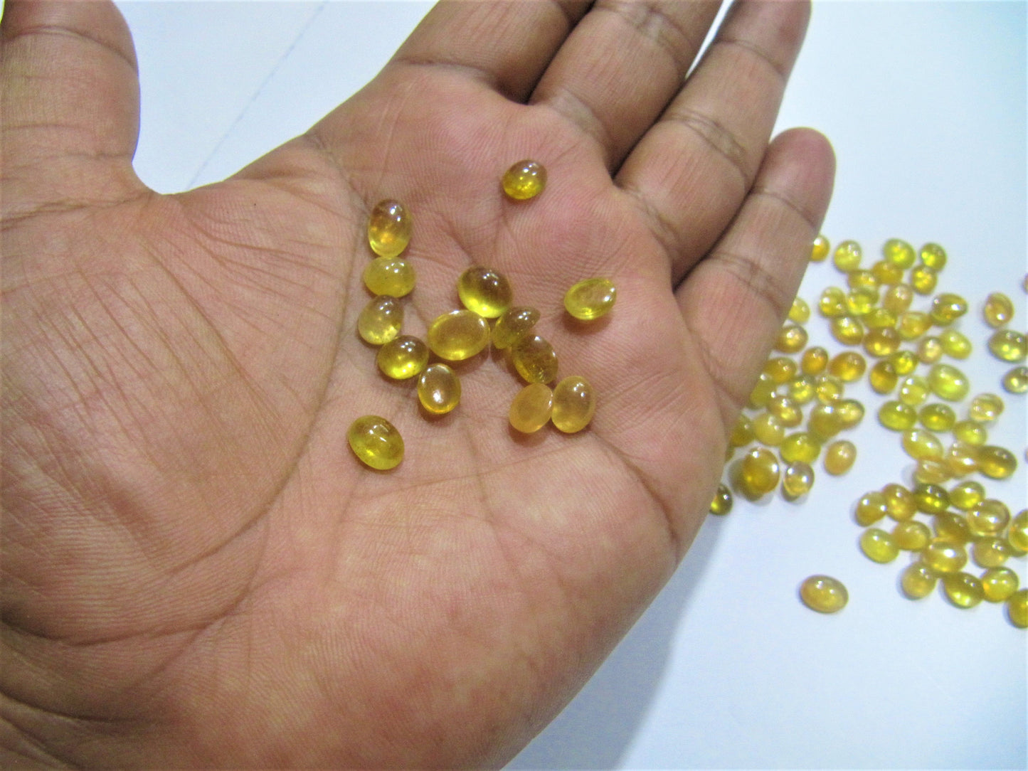 Certified  Natural Yellow Sapphire Oval Cabochon Gemstones for Ring or other jewellery Choose the size  Genuine September Birthstone