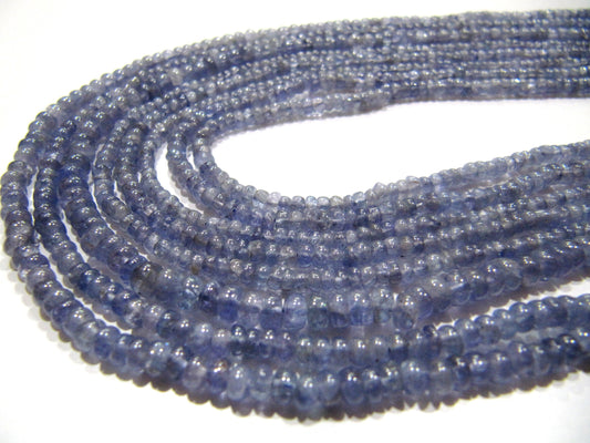 Natural Tanzanite Rondelle Plain Smooth 2.5 to 4mm Size Beads Strand 13 inches long Wholesale Prices Jewelry making Gemstone