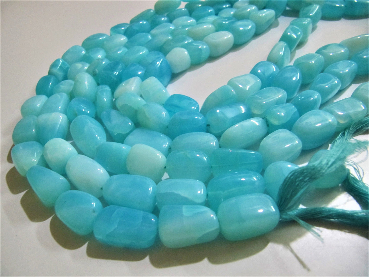 Natural Peruvian Opal Plain Smooth Nugget Tumbled Beads 10 to 20mm Strand 8 Inches Long Jewelry Making Beads Sold Per Strand Wholesale Price