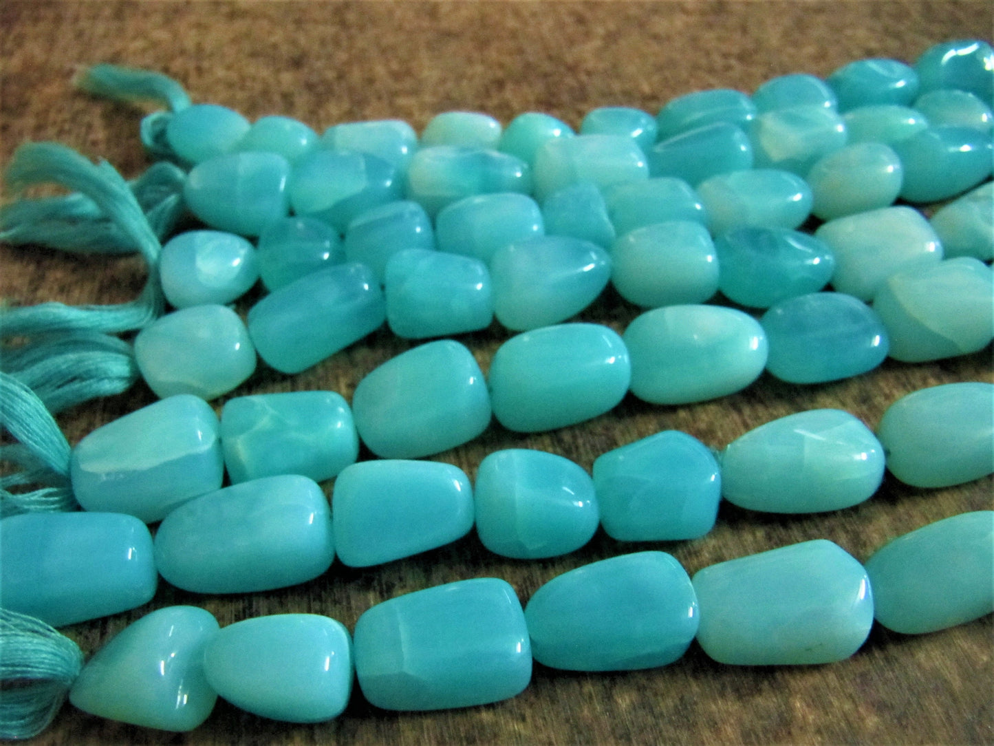 Natural Peruvian Opal Plain Smooth Nugget Tumbled Beads 10 to 20mm Strand 8 Inches Long Jewelry Making Beads Sold Per Strand Wholesale Price