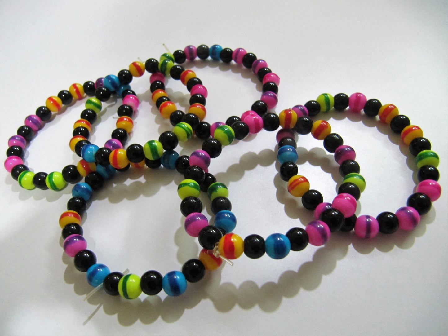 Multi Color 6mm Round beaded Kids Bracelet Stretch Bracelet Unisex Bracelet Crystal Bracelet Healing Crystals and Stones
