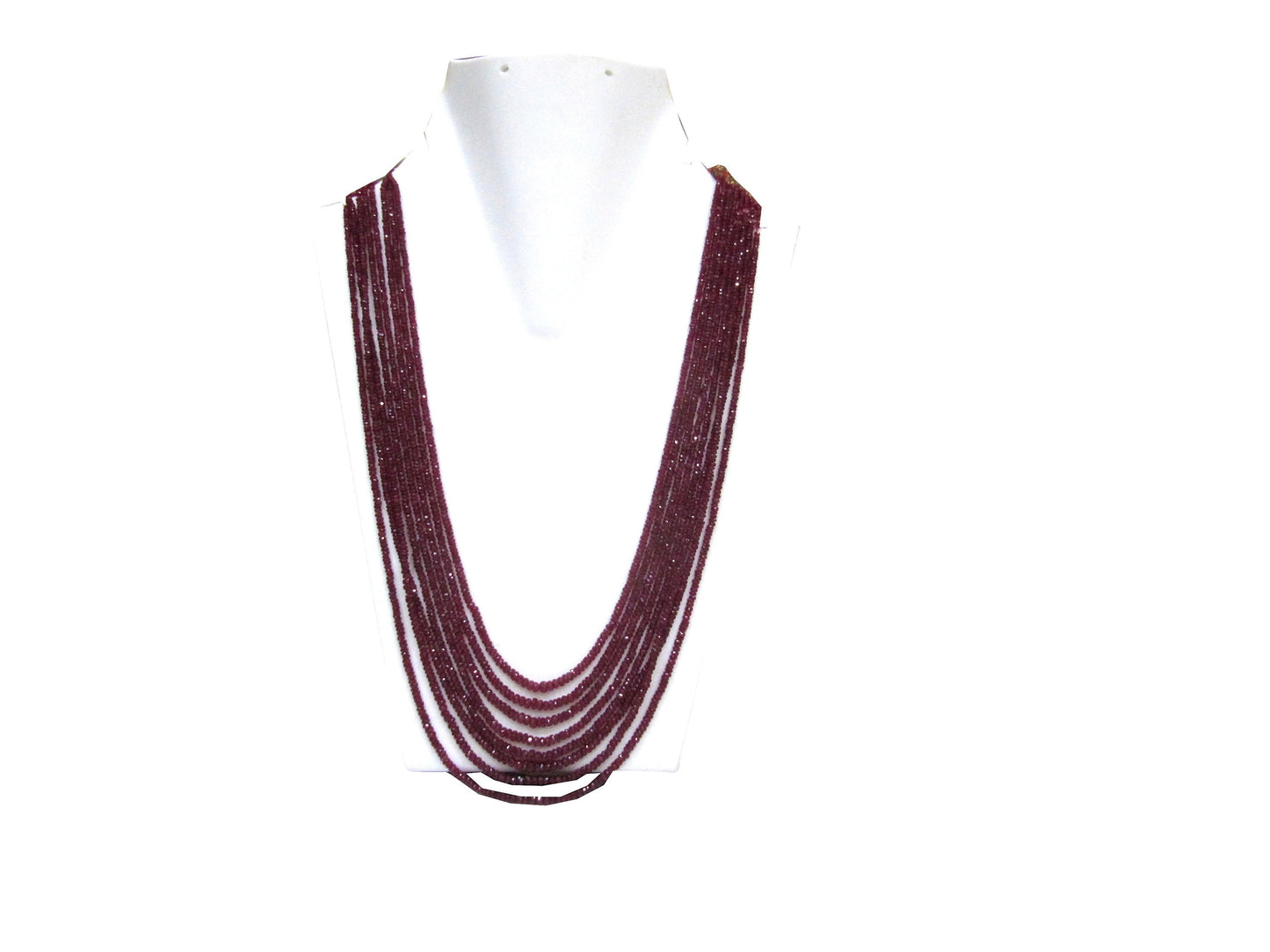 Natural Untreated Ruby Rondelle Faceted 3 to4mm Beaded Multi Layered Necklace 24 Inches Long CHOOSE Number of Layers