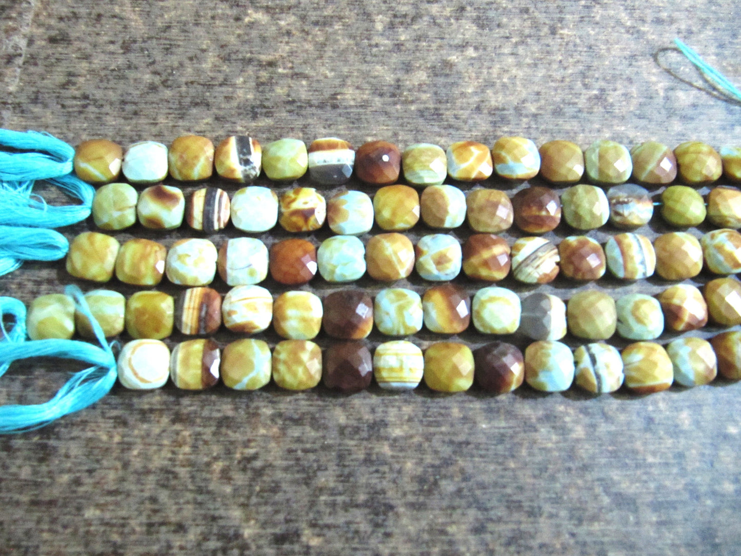 Natural Boulder Opal Cushion Shape Briolette Stone 12-13mm Beads strand 8 inches long sold Per strand
