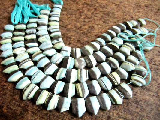 Natural Boulder Opal Bullet arrowhead Shape Briolette, Beads Size 9x12 To 10x14mm Strand 8 Inch long.Sold Per strand
