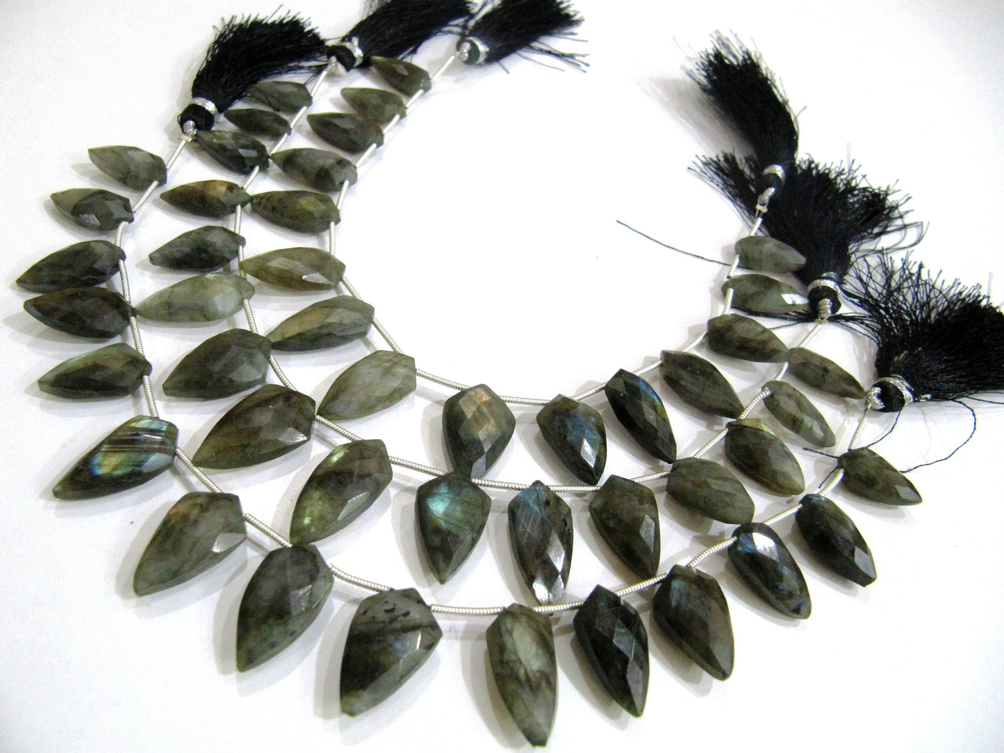 Natural Labradorite leaf shape 10-20mm Briolette Beads strand 9 inches long Fancy shape gemstone Beads arrow shape