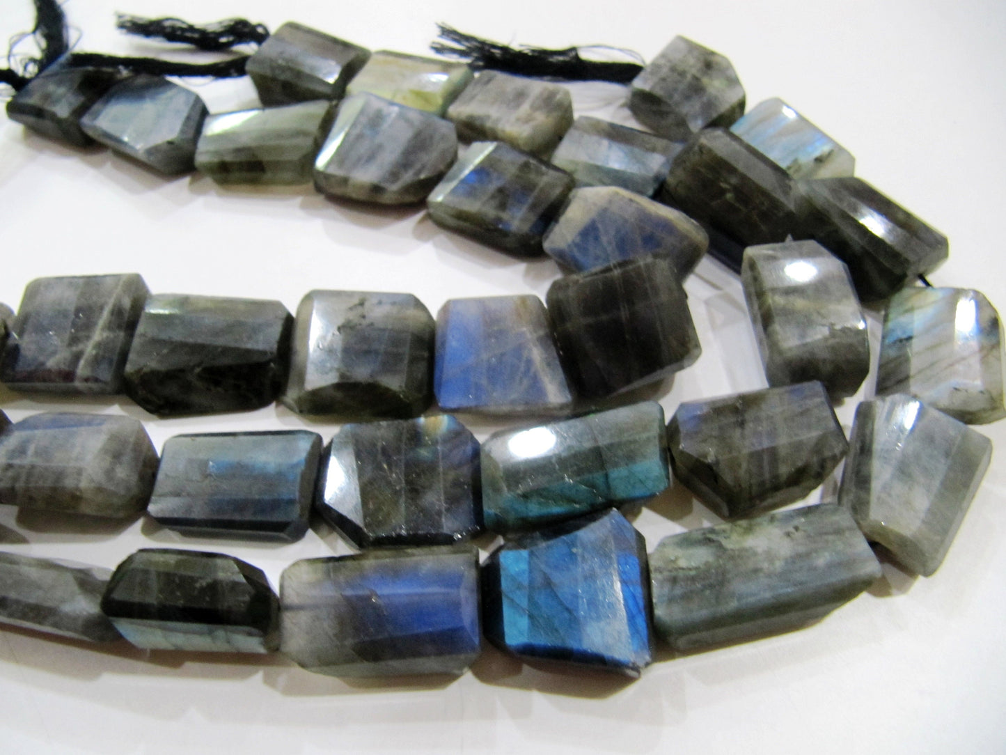Natural Grey Moonstone Nugget Shape tumbled 6x10mm to10x14mm Silver AB Mystic Coated Beads Strand 8 inch long High Quality Wholesale