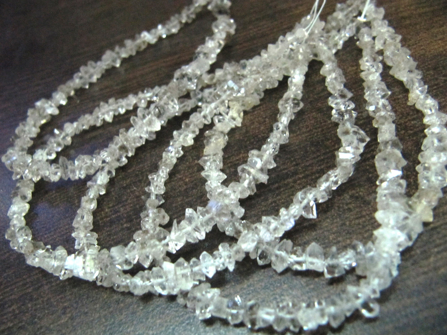 Natural Herkimer Diamond Quartz Free Shape Beads 4-6 mm Strand 8 inches Long Wholesale Prices Jewelry Making Gemstone Beads