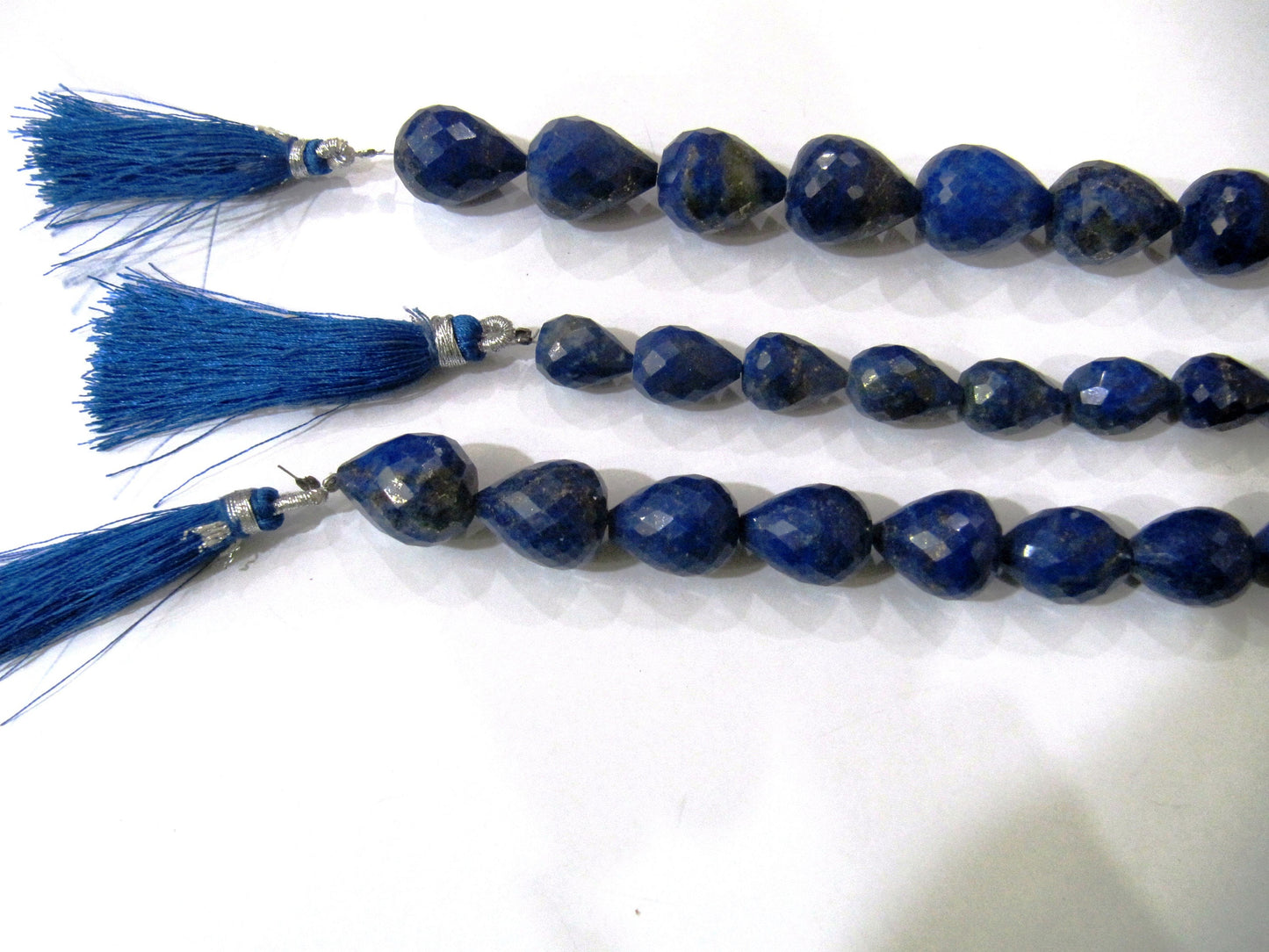 Natural Lapis Lazuli Teardrop Briolette Beads Sold Per Pack Of 2 Loose Beads Straight Drilled Jewellery making Beads