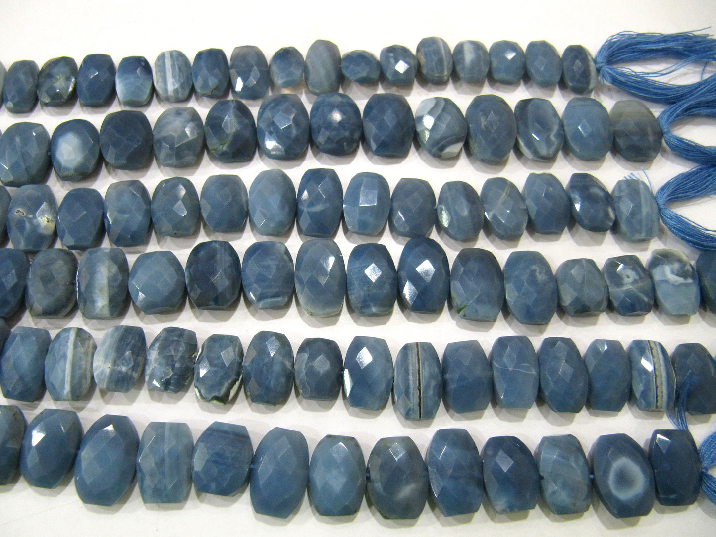 Natural Blue Opal Oval Shape 10x14mm Beads Sold Per Strand 10 Inches Long For Jewellery Making