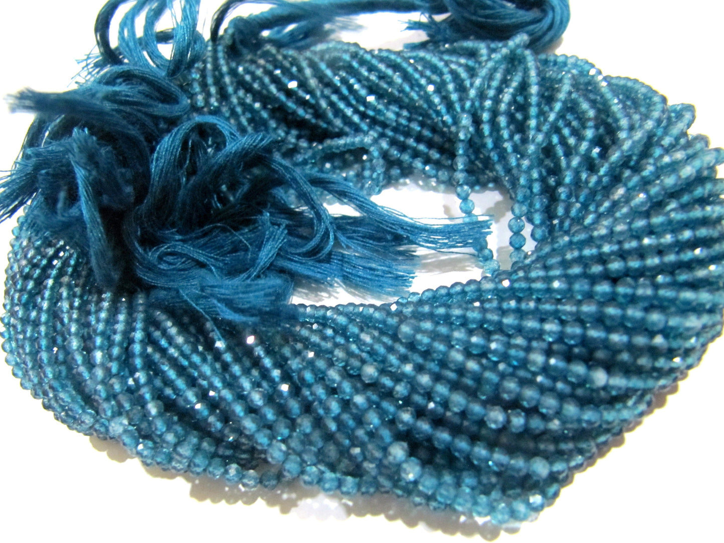 Natural topaz 2 to 3mm Rondelle Faceted Beads London Blue Topaz Color Gemstone Sold Per Strand 13 Inches long Best quality Beads