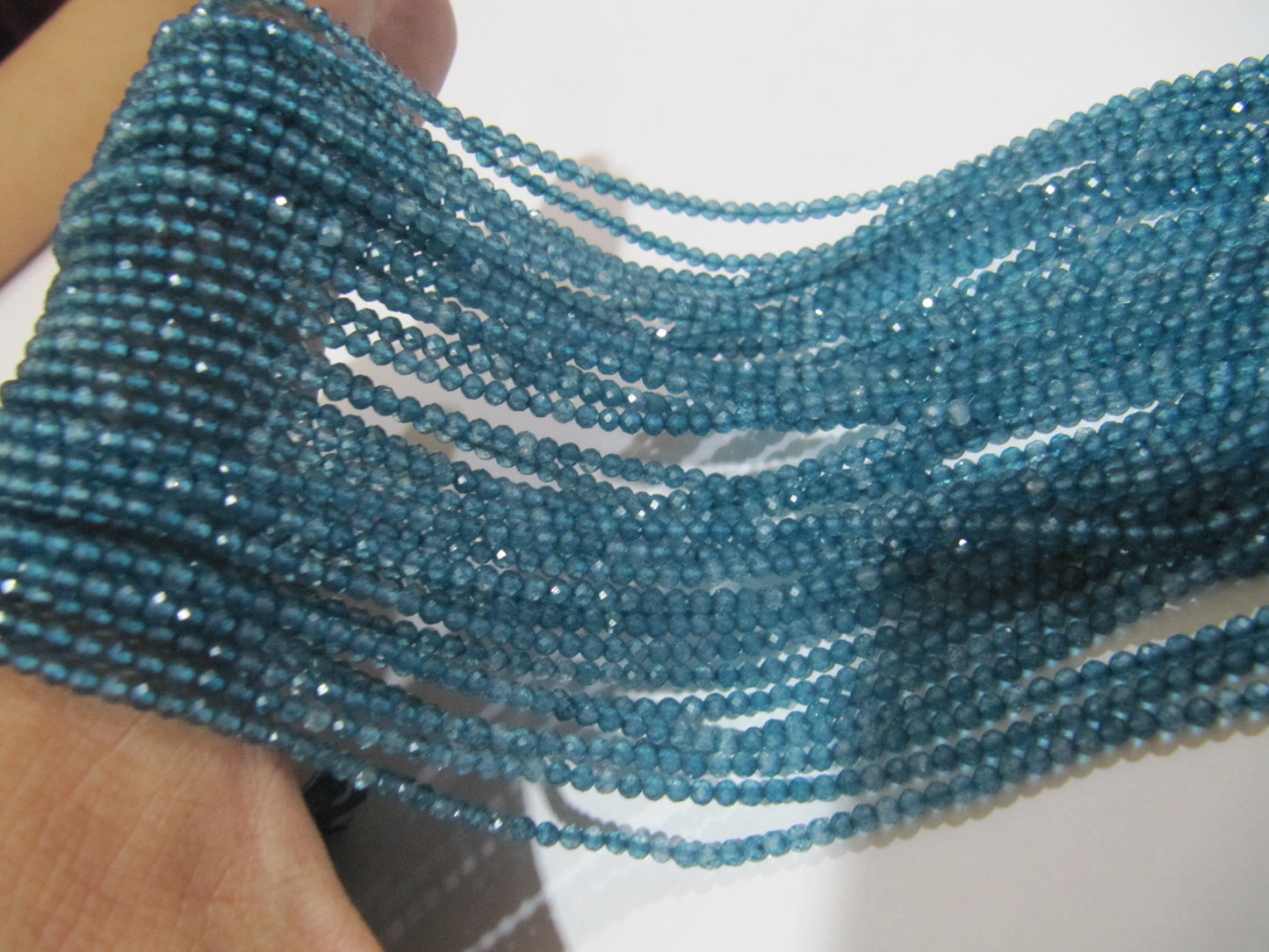 Natural topaz 2 to 3mm Rondelle Faceted Beads London Blue Topaz Color Gemstone Sold Per Strand 13 Inches long Best quality Beads