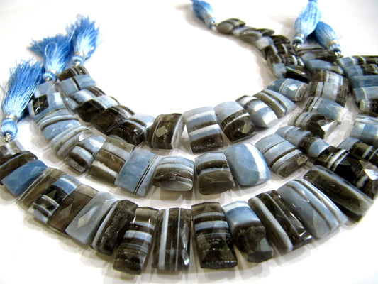 Natural Boulder Opal Cushion Rectangle Shape 12 to 15mm Briolette beads  Sold Per Strand 8 Inches Long